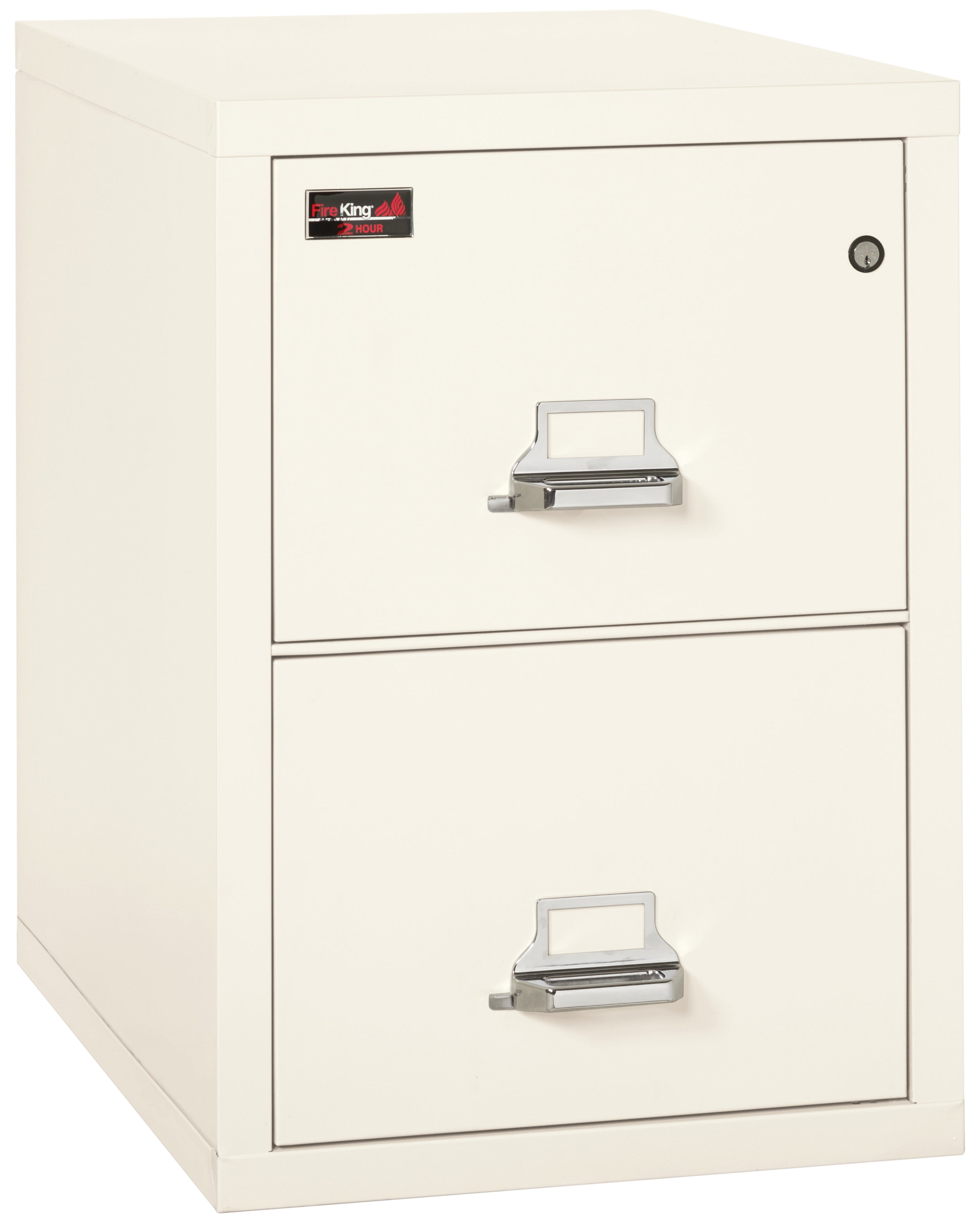 2 Hour Fire Resistant File Cabinet - 2 Drawer Legal 32" depth (Ivory White)