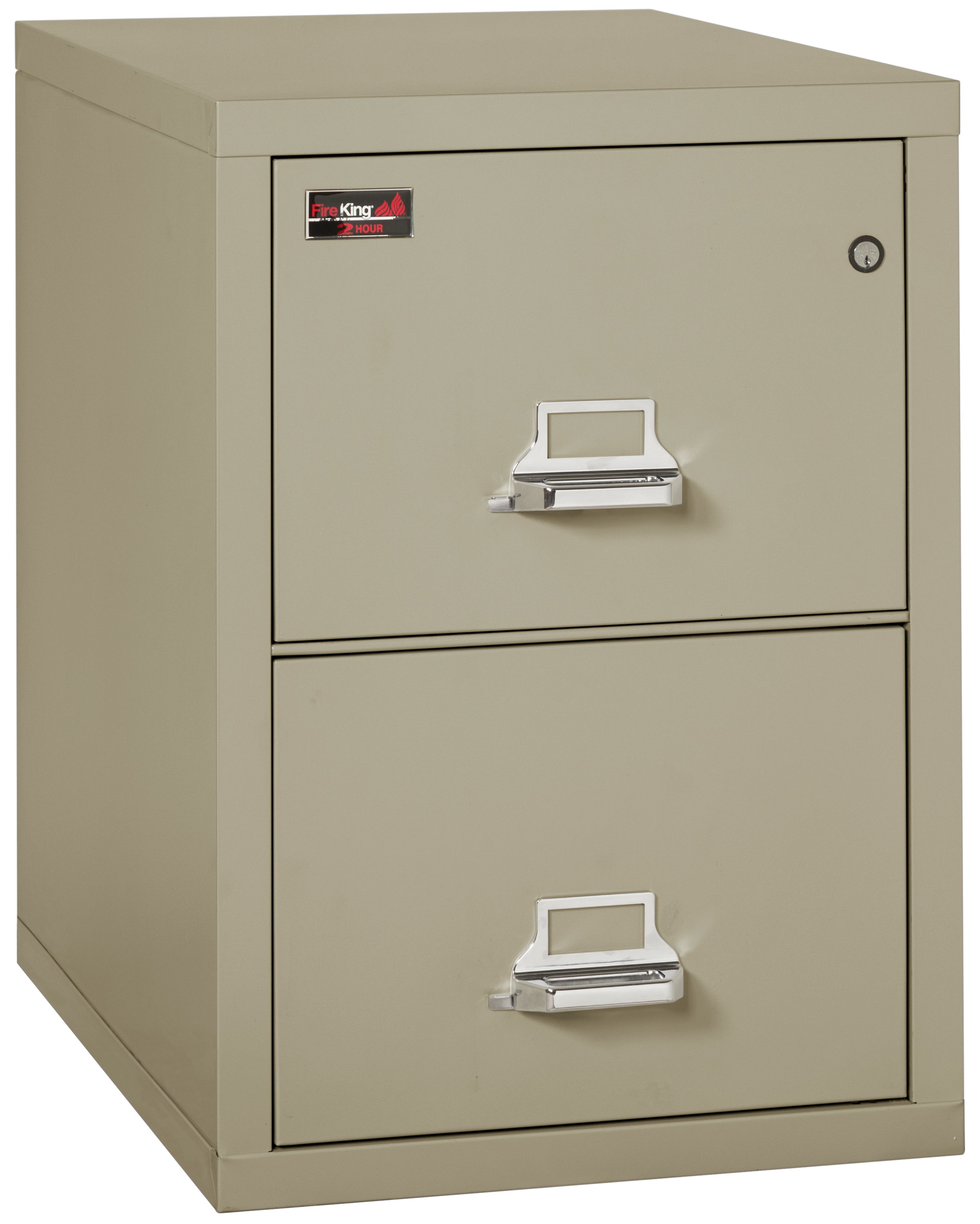 2 Hour Fire Resistant File Cabinet - 2 Drawer Legal 32" depth (Pewter)