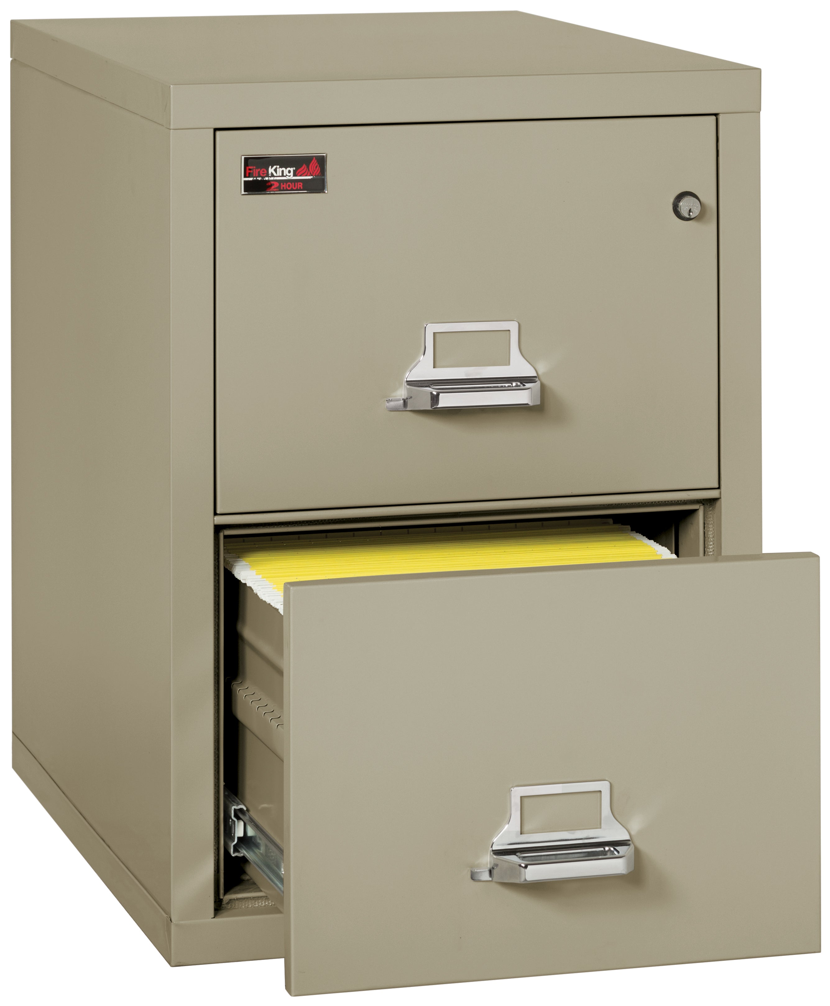 2 Hour Fire Resistant File Cabinet - 2 Drawer Legal 32" depth (Pewter)