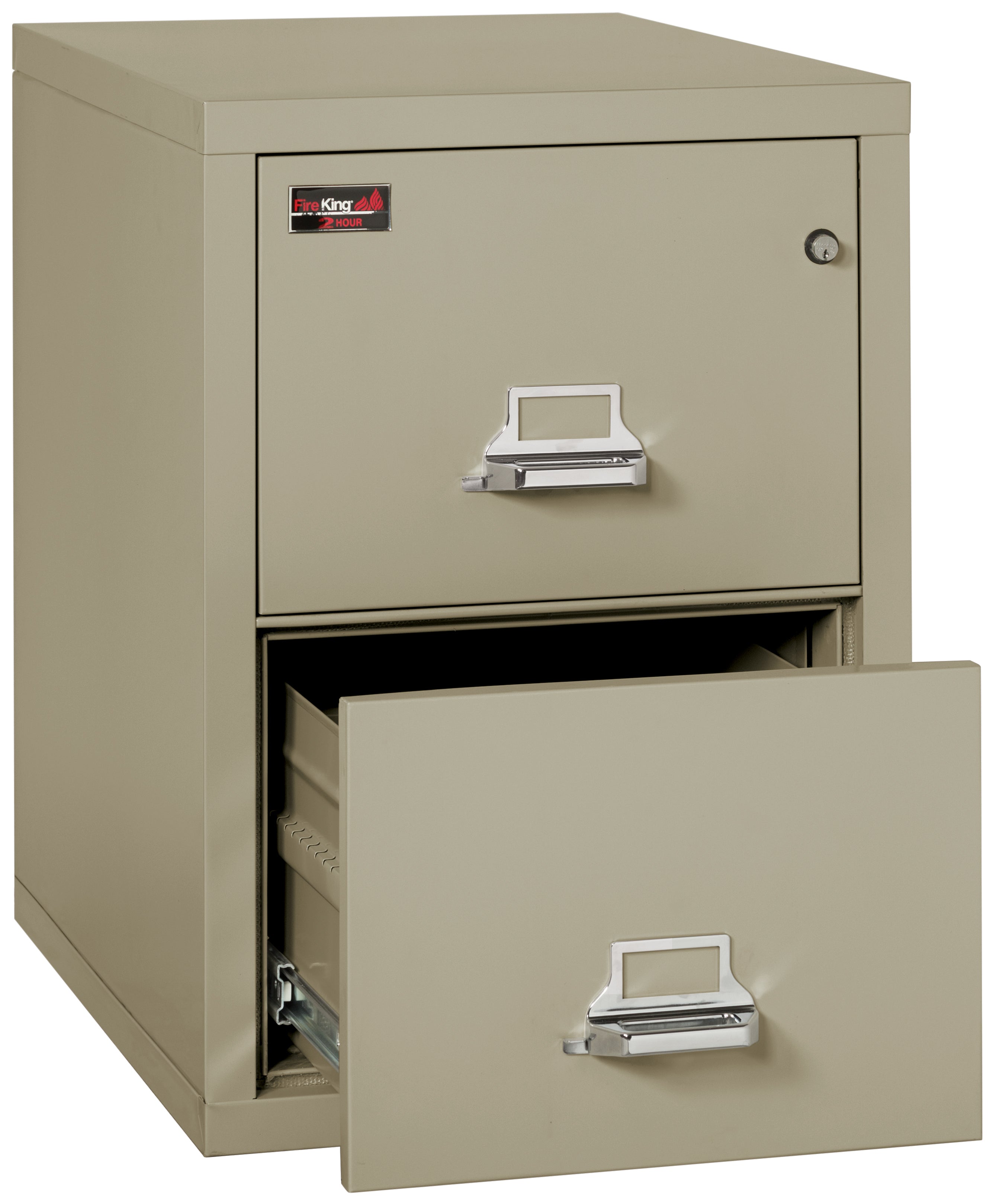 2 Hour Fire Resistant File Cabinet - 2 Drawer Legal 32" depth (Pewter)