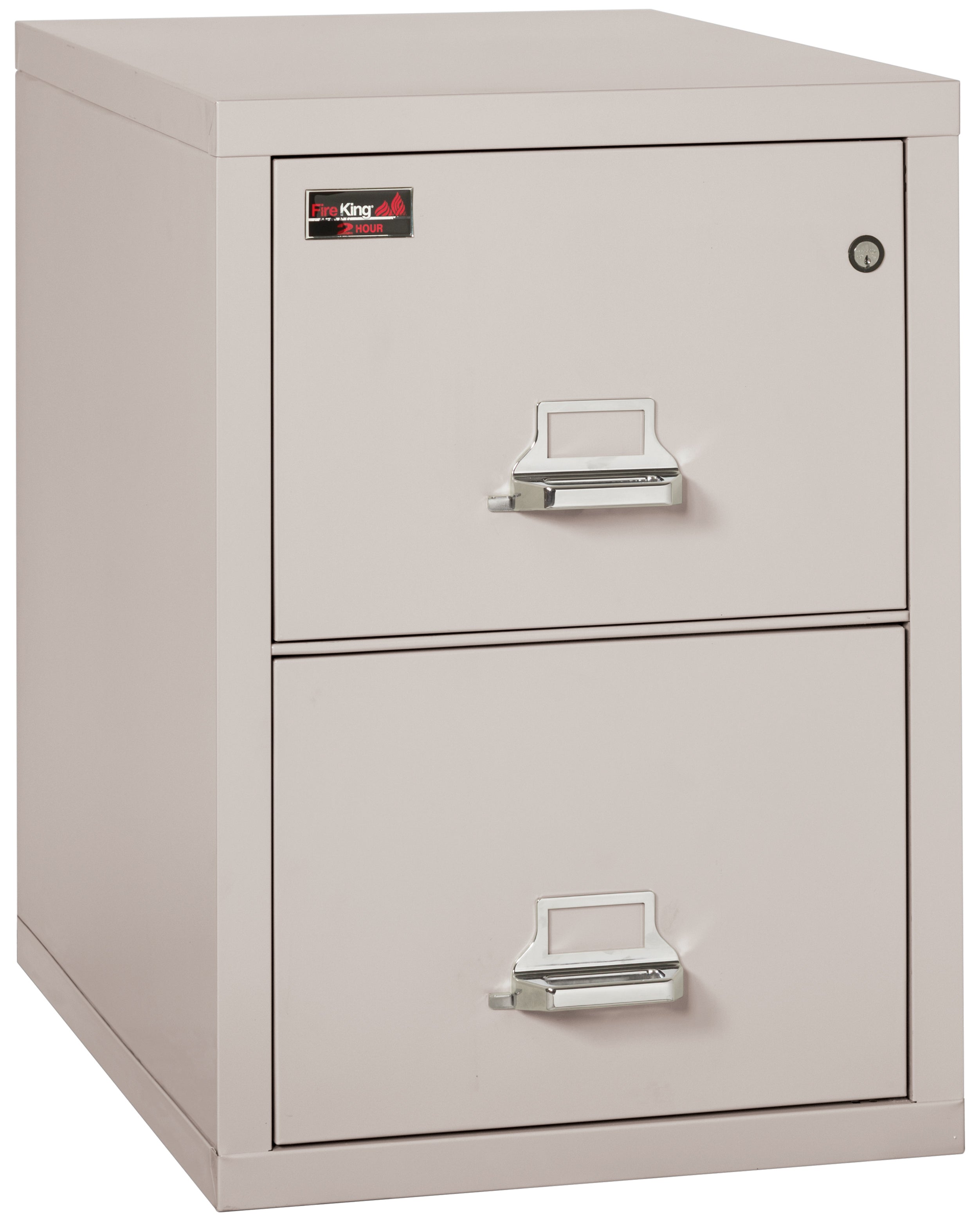 2 Hour Fire Resistant File Cabinet - 2 Drawer Legal 32" depth (Platinum)