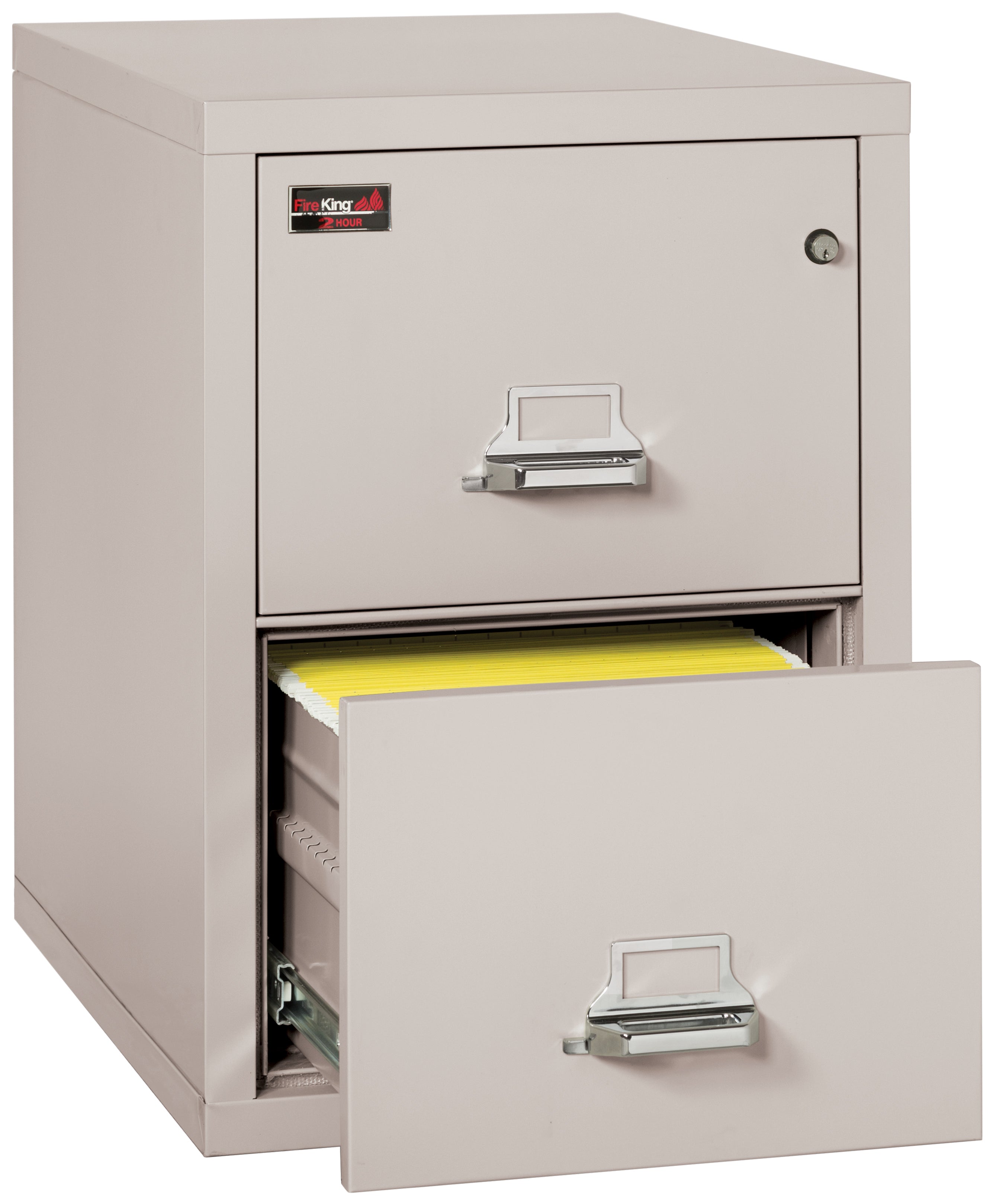 2 Hour Fire Resistant File Cabinet - 2 Drawer Legal 32" depth (Platinum)