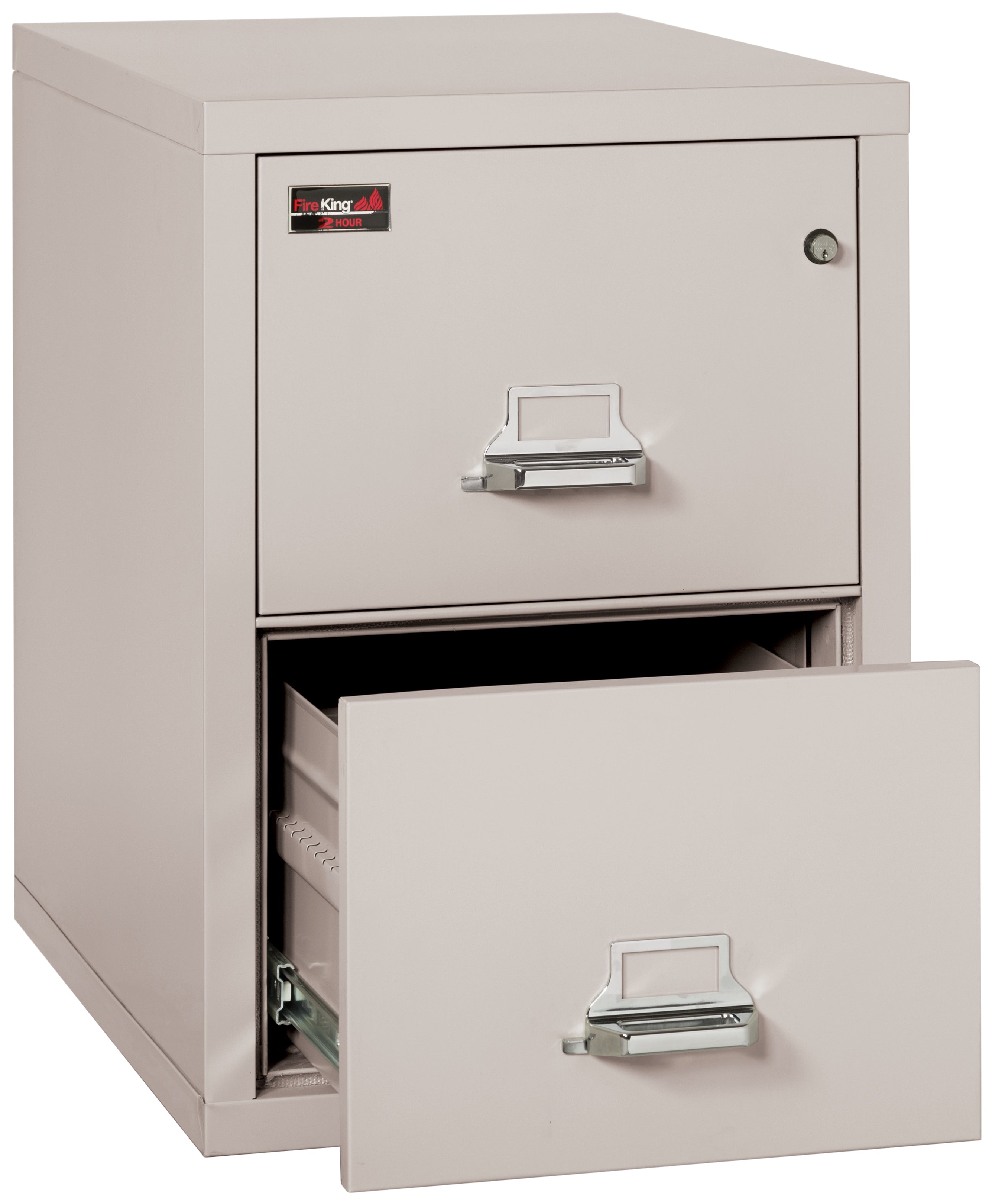 2 Hour Fire Resistant File Cabinet - 2 Drawer Legal 32" depth (Platinum)