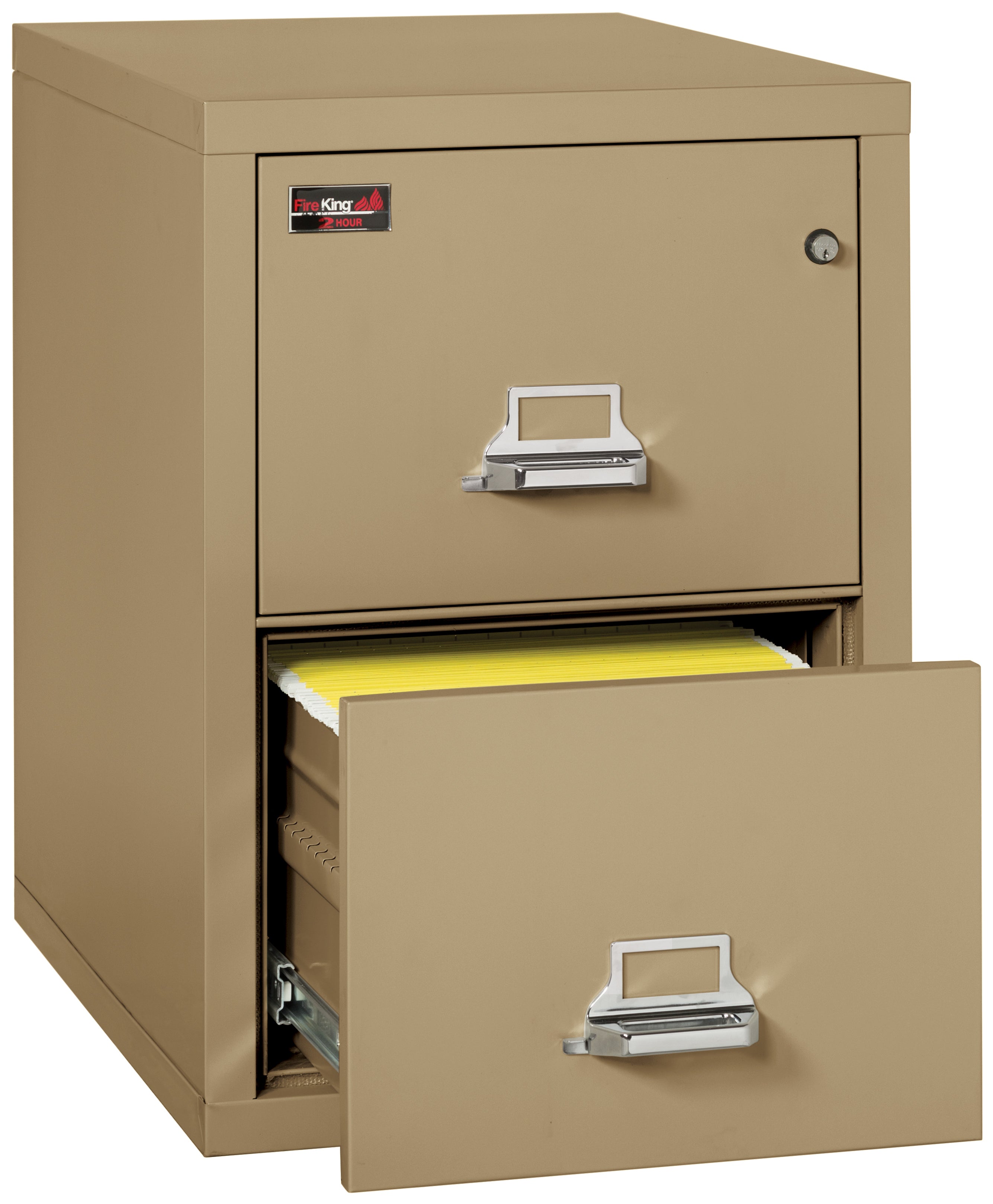 2 Hour Fire Resistant File Cabinet - 2 Drawer Legal 32" depth (Sand)