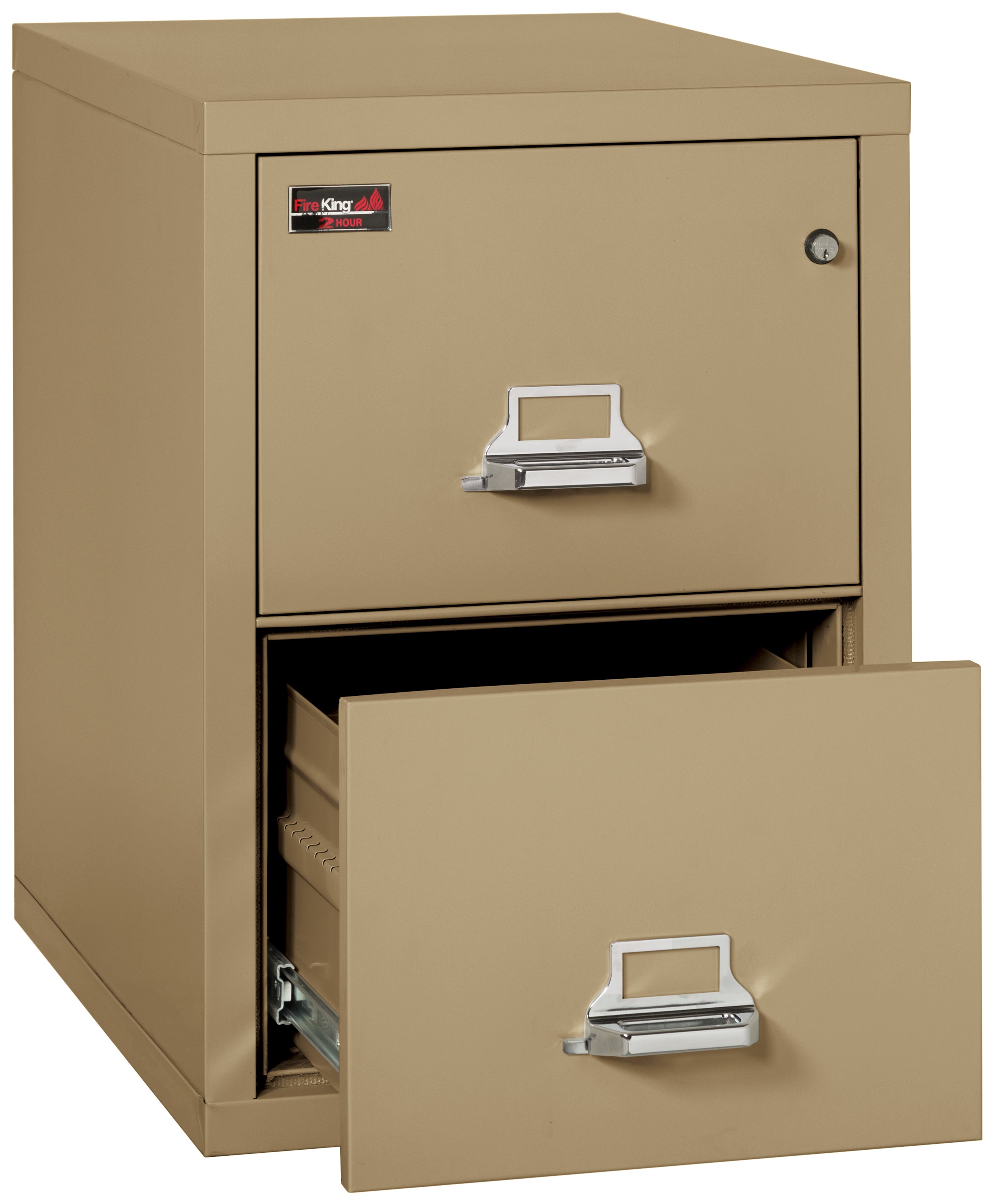 2 Hour Fire Resistant File Cabinet - 2 Drawer Legal 32" depth (Sand)