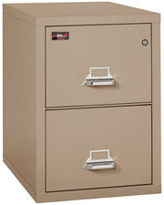 2 Hour Fire Resistant File Cabinet - 2 Drawer Legal 32" depth (Taupe)