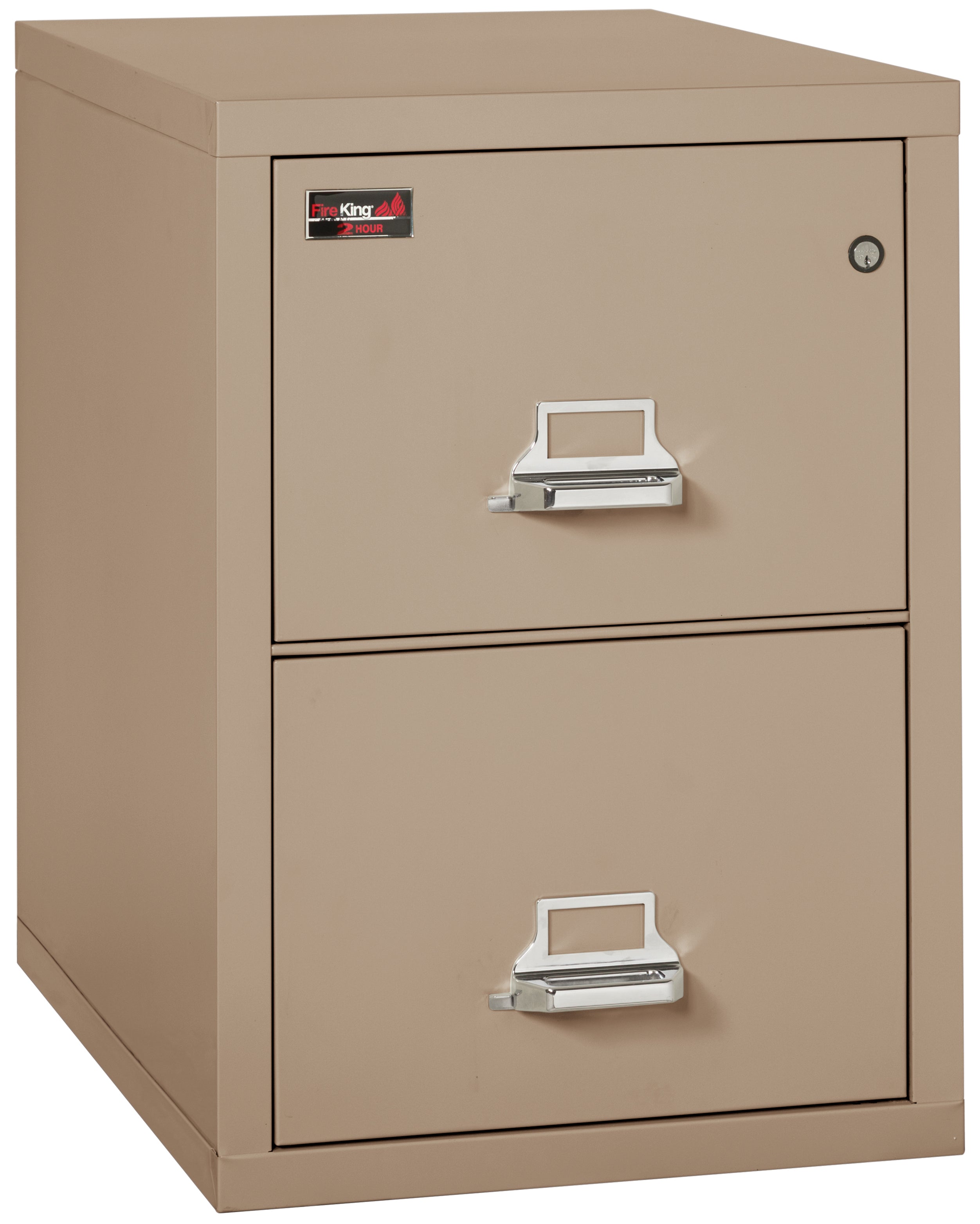 2 Hour Fire Resistant File Cabinet - 2 Drawer Legal 32" depth (Taupe)