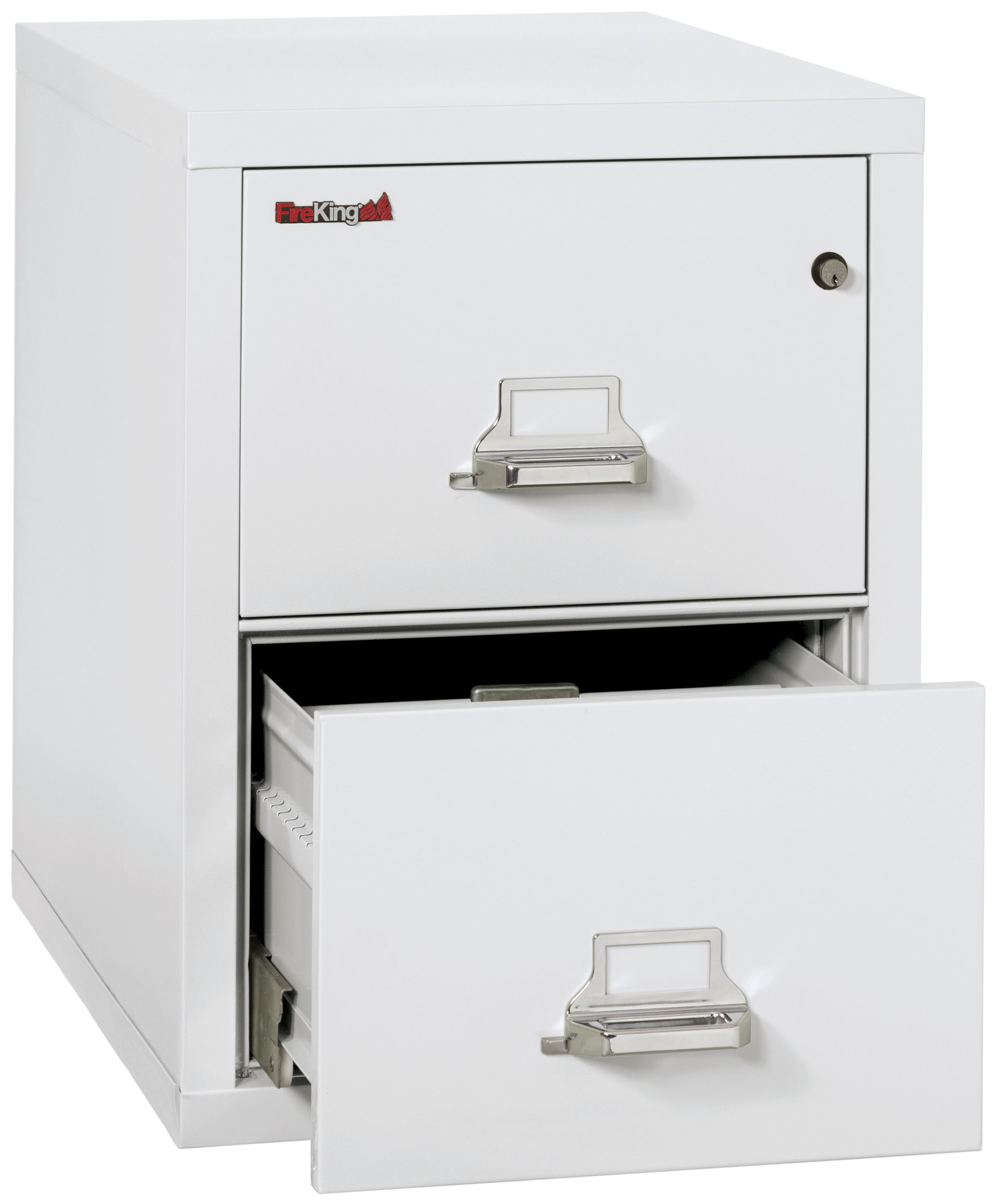 1 Hour Fire Resistant File Cabinet - 2 Drawer Legal 31" depth (Arctic White)