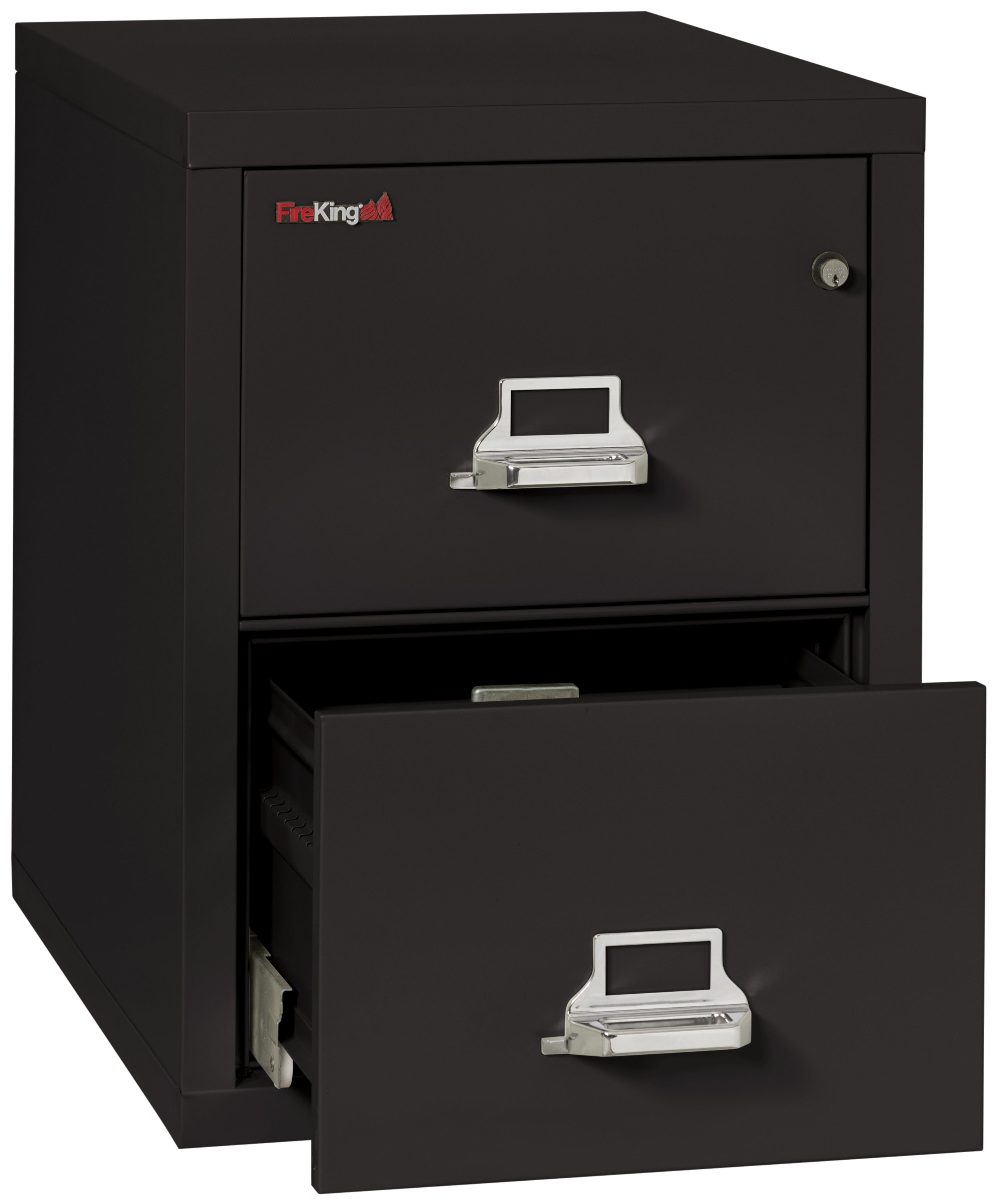 1 Hour Fire Resistant File Cabinet - 2 Drawer Legal 31" depth (Black)