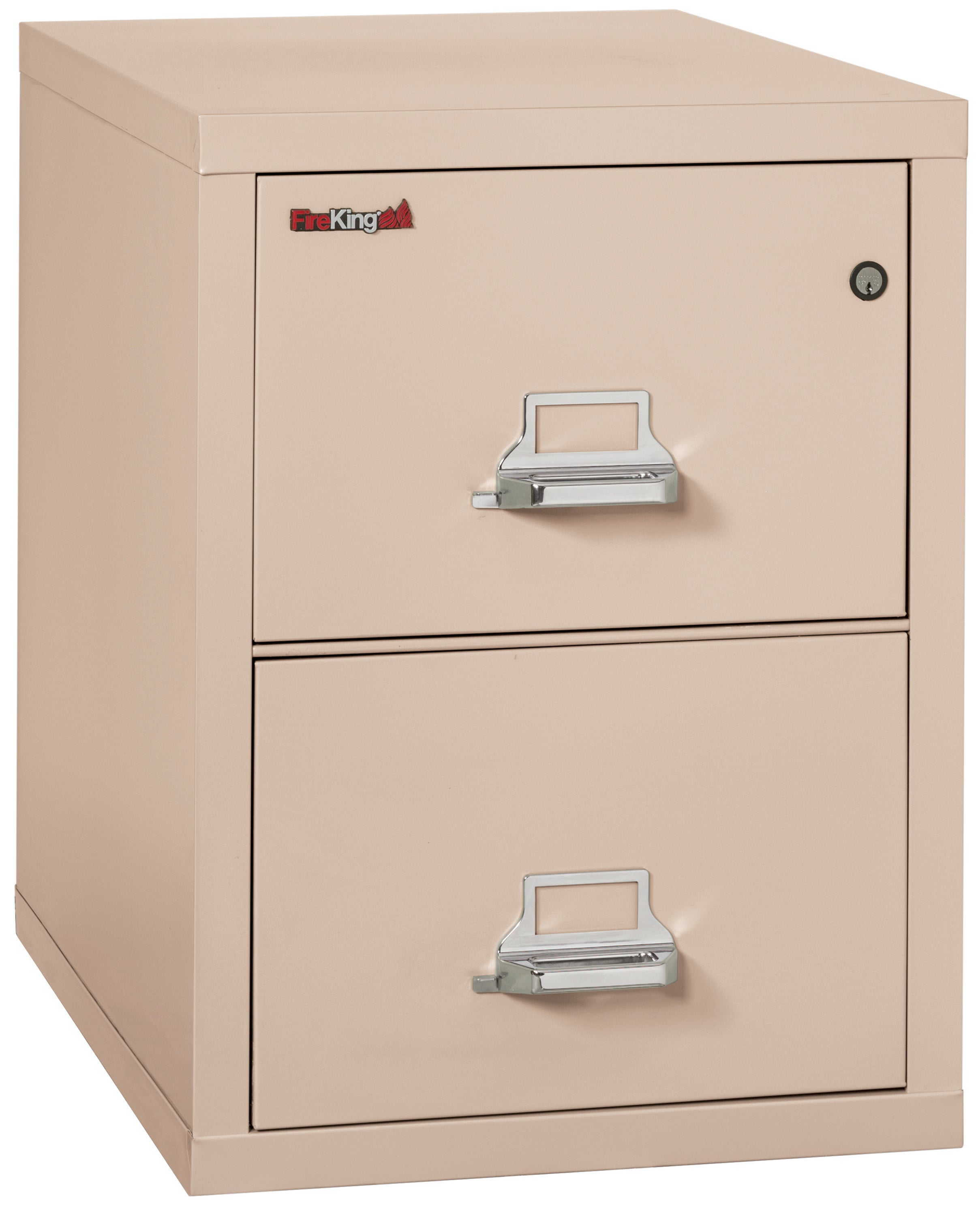 1 Hour Fire Resistant File Cabinet - 2 Drawer Legal 31" depth (Champagne)