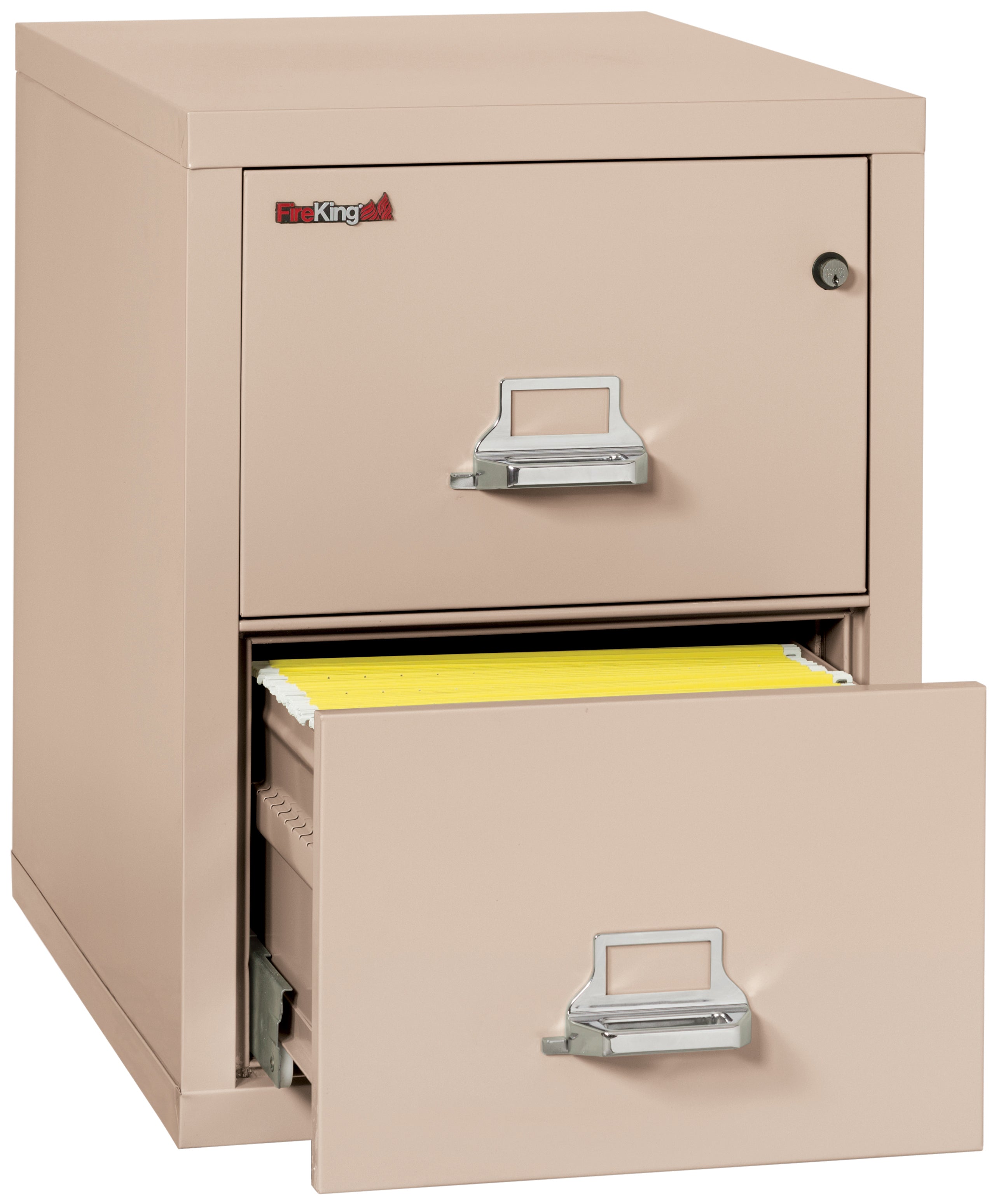 1 Hour Fire Resistant File Cabinet - 2 Drawer Legal 31" depth (Champagne)