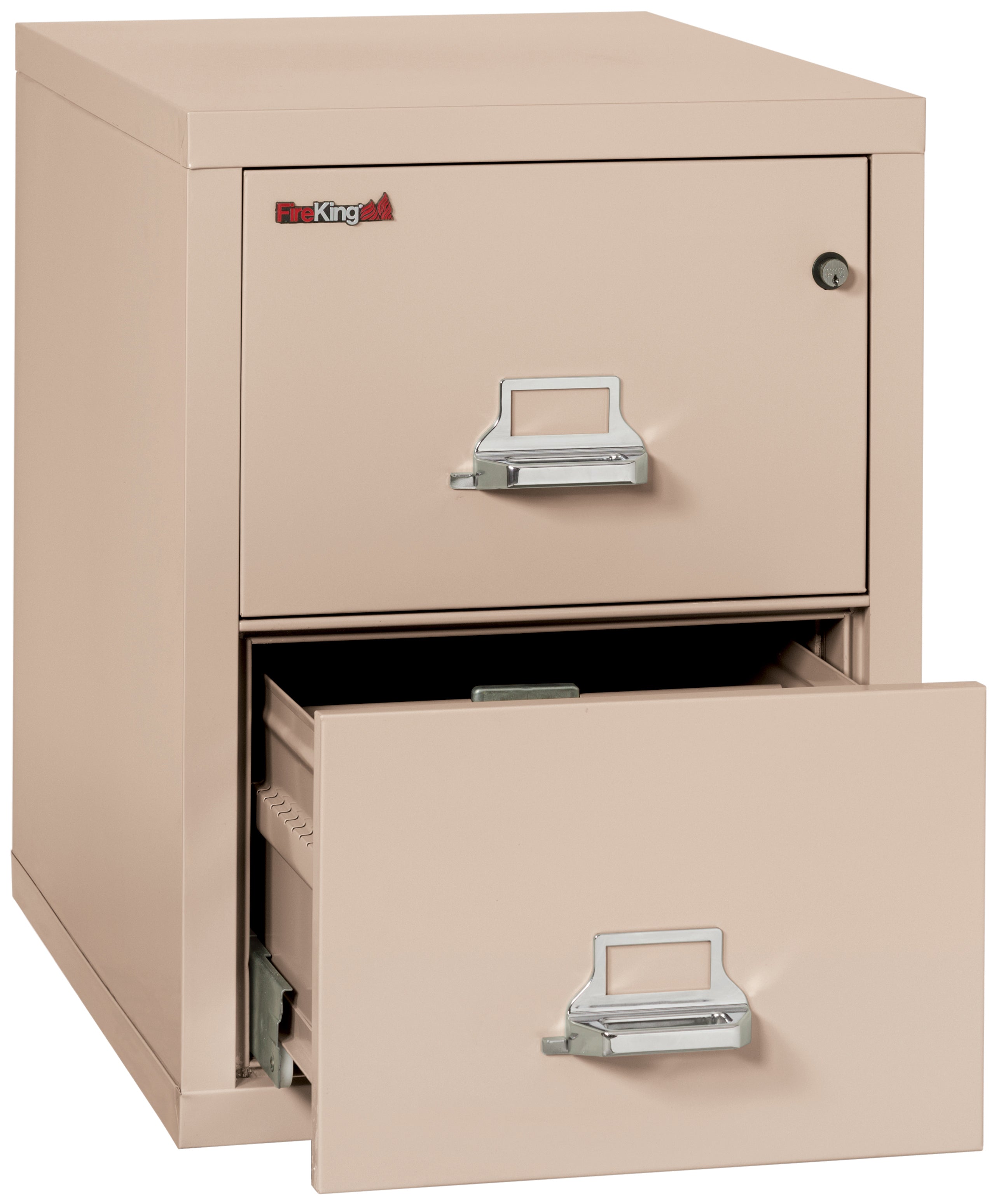 1 Hour Fire Resistant File Cabinet - 2 Drawer Legal 31" depth (Champagne)