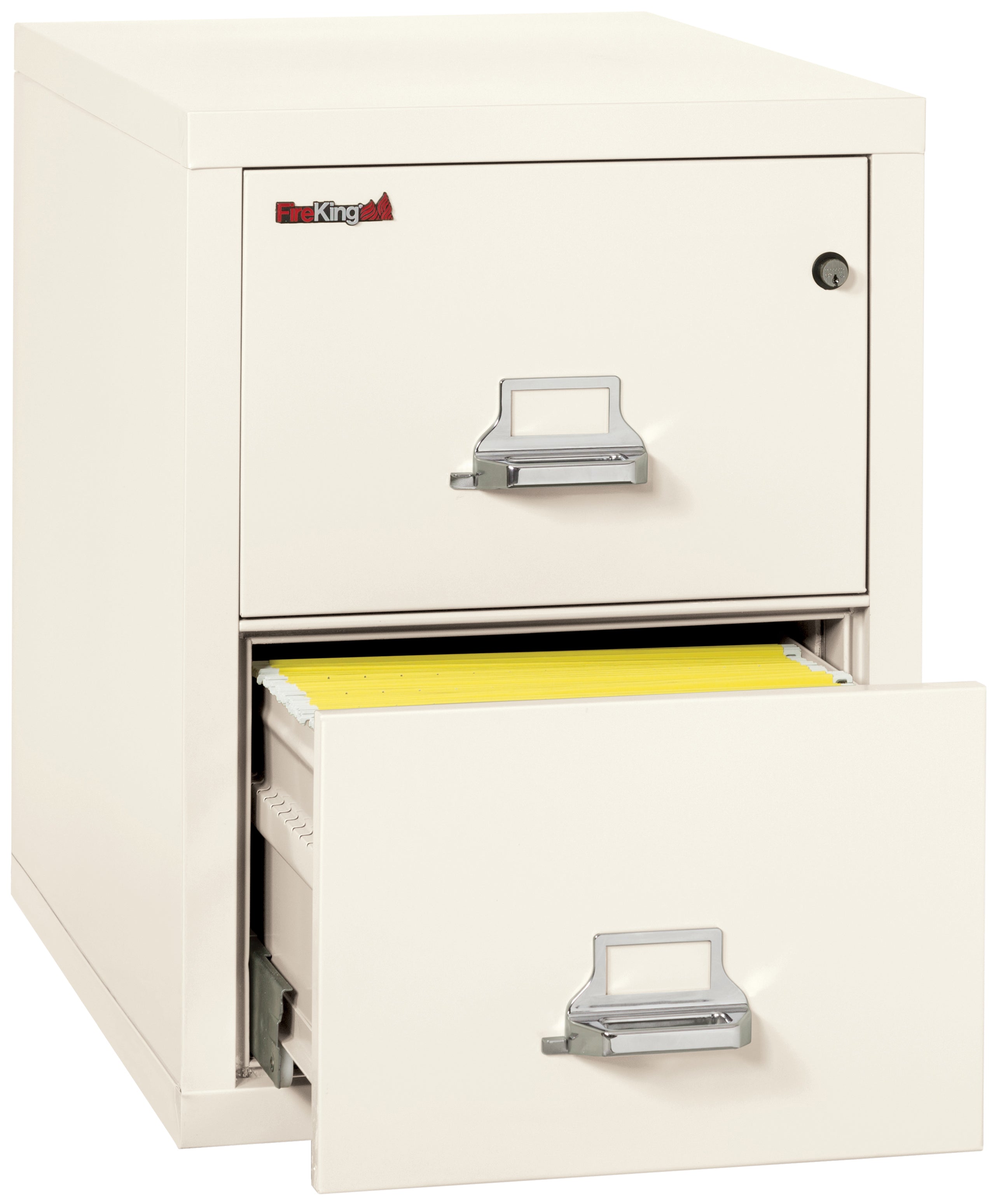 1 Hour Fire Resistant File Cabinet - 2 Drawer Legal 31" depth (Ivory White)