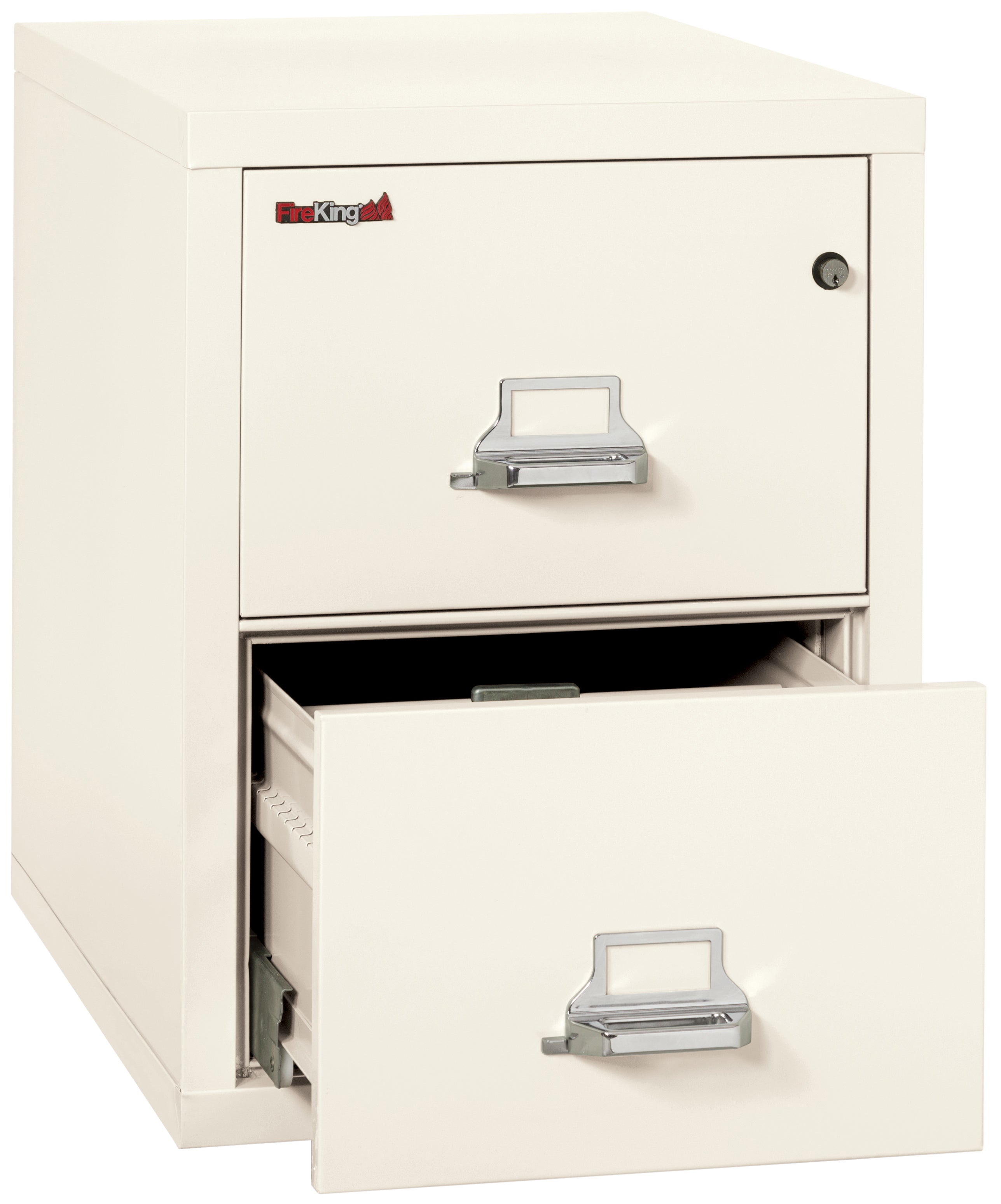 1 Hour Fire Resistant File Cabinet - 2 Drawer Legal 31" depth (Ivory White)