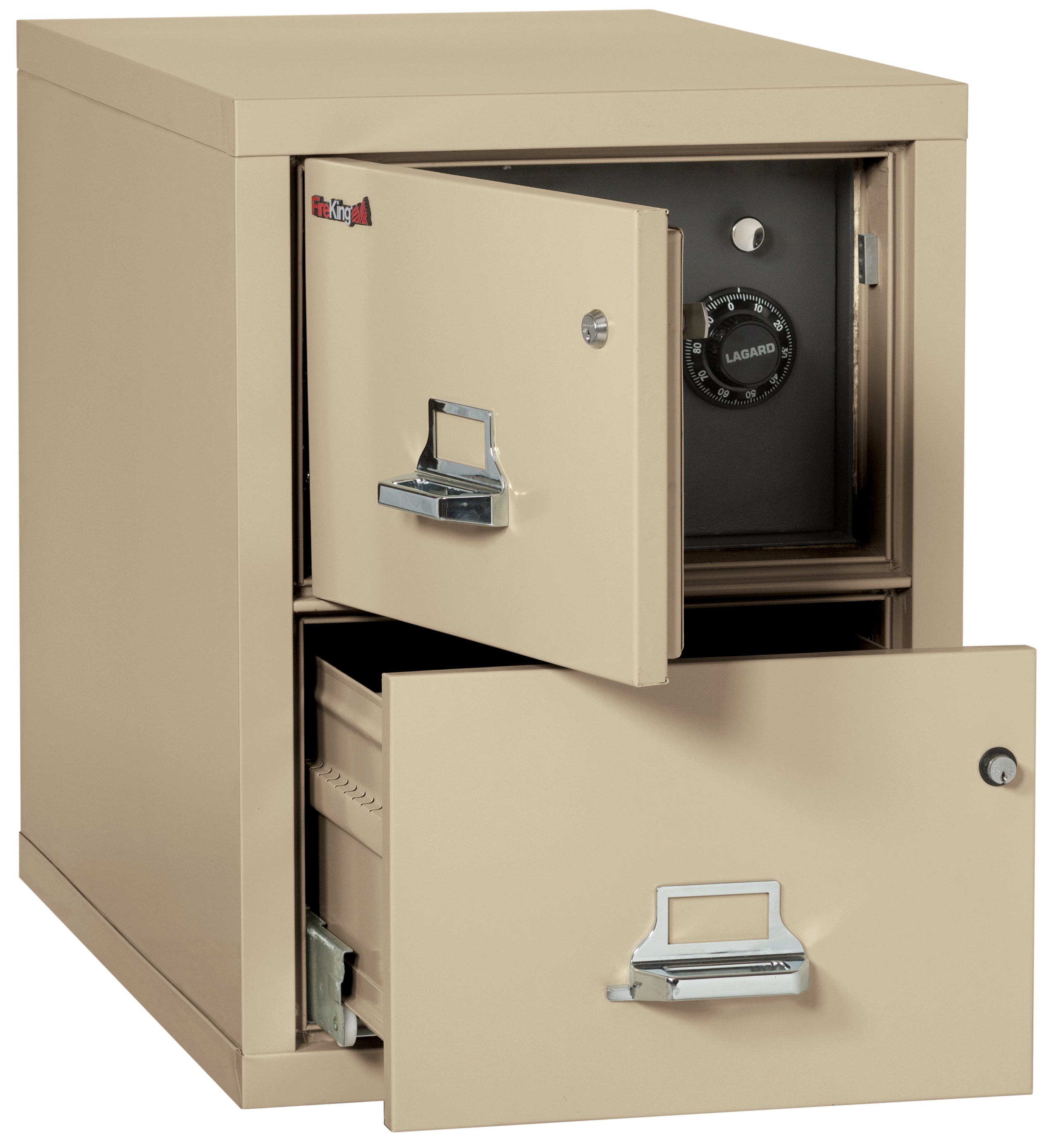 2 Drawer Legal Safe-in-a-File cabinet (Parchment)