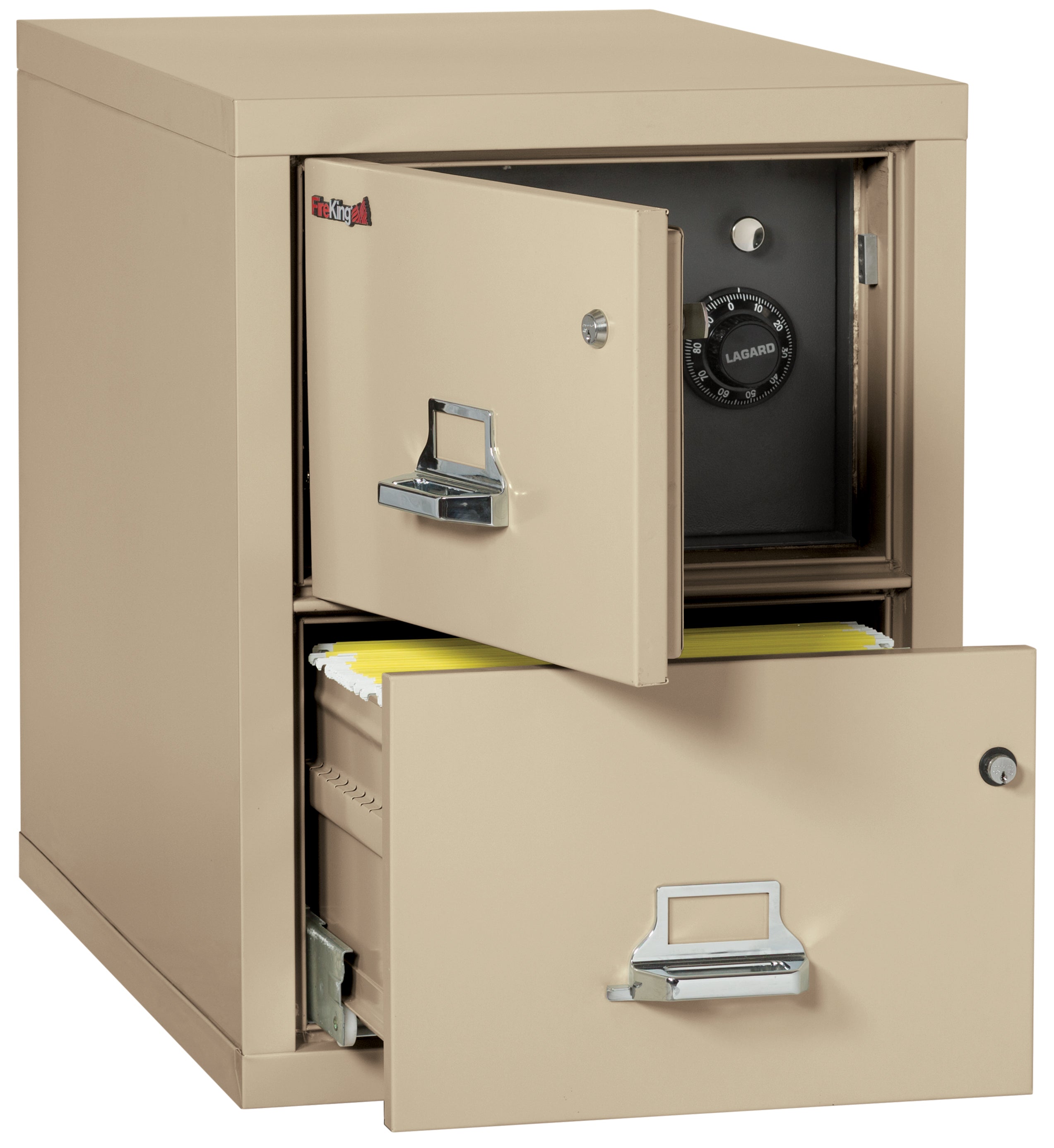 2 Drawer Legal Safe-in-a-File cabinet (Parchment)