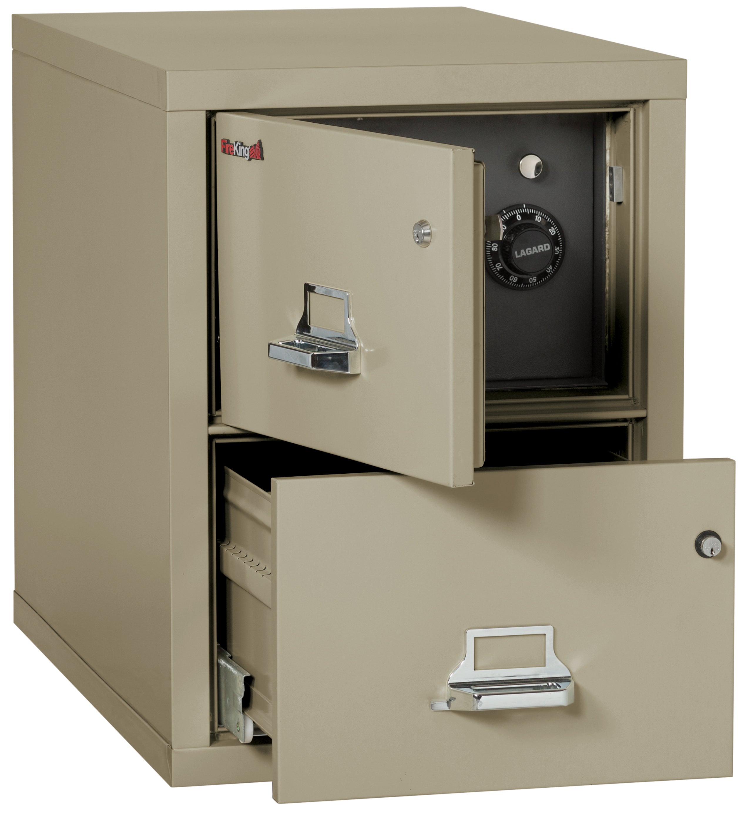 2 Drawer Legal Safe-in-a-File cabinet (Pewter)