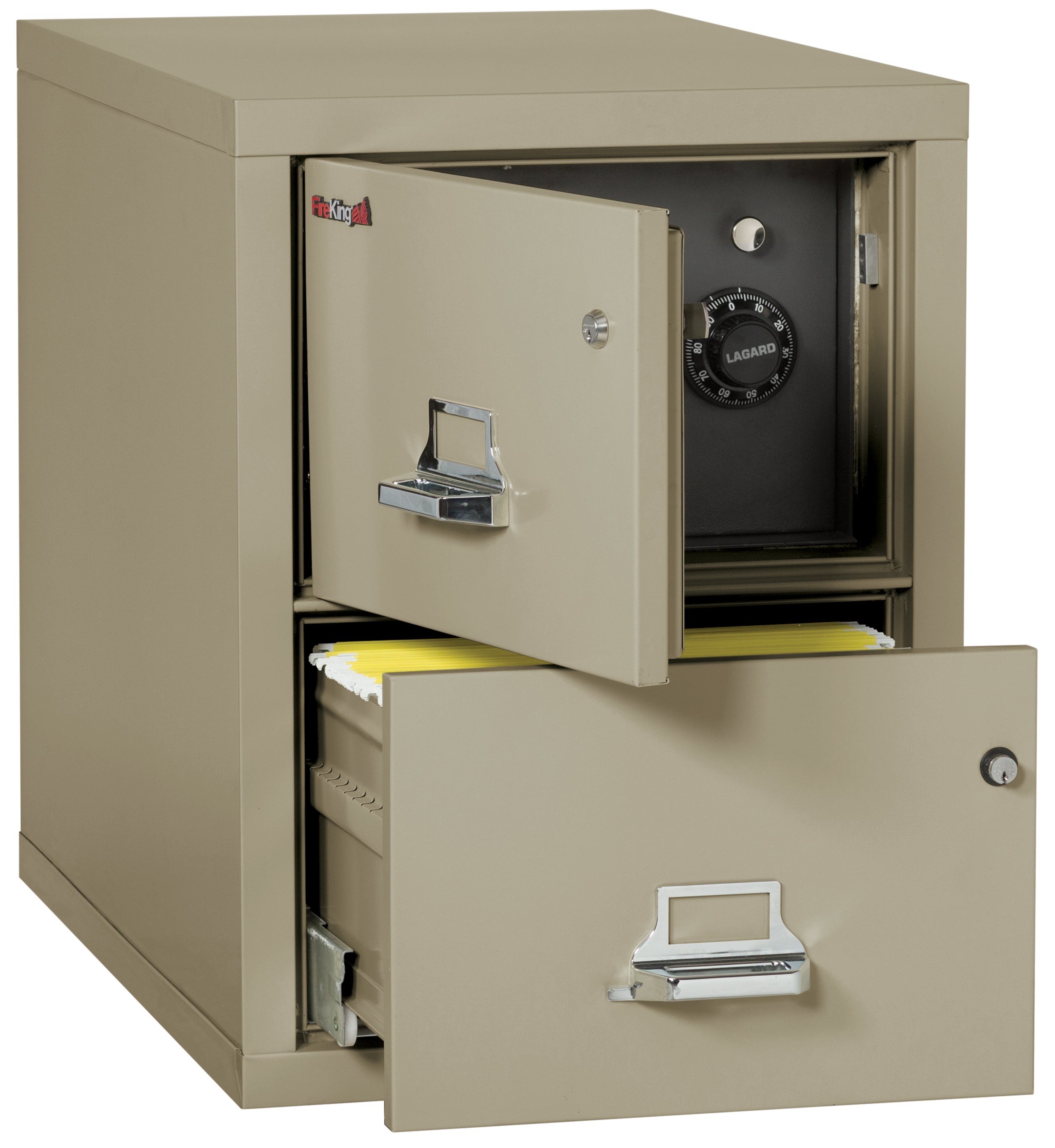 2 Drawer Legal Safe-in-a-File cabinet (Pewter)