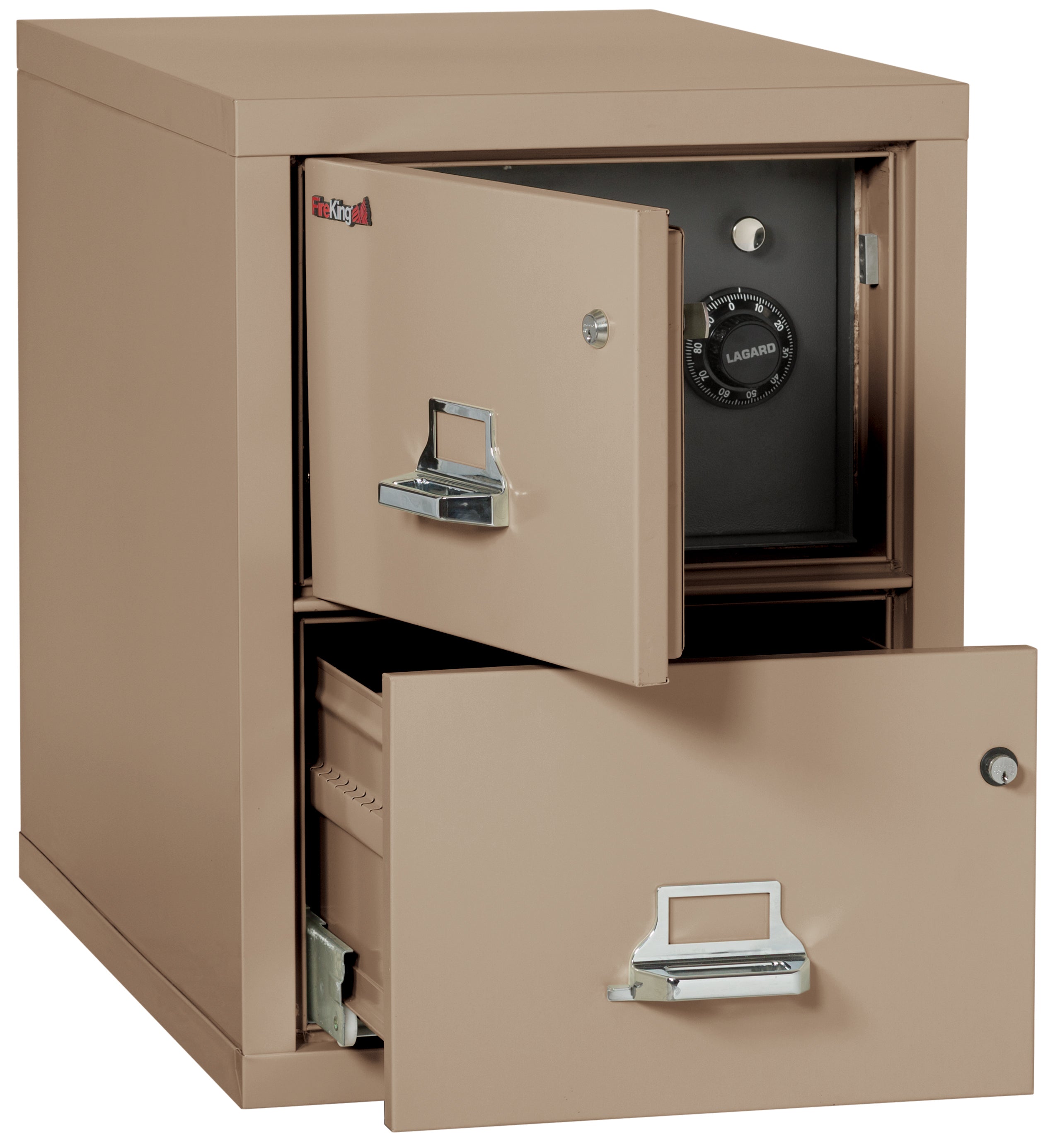 2 Drawer Legal Safe-in-a-File cabinet (Taupe)
