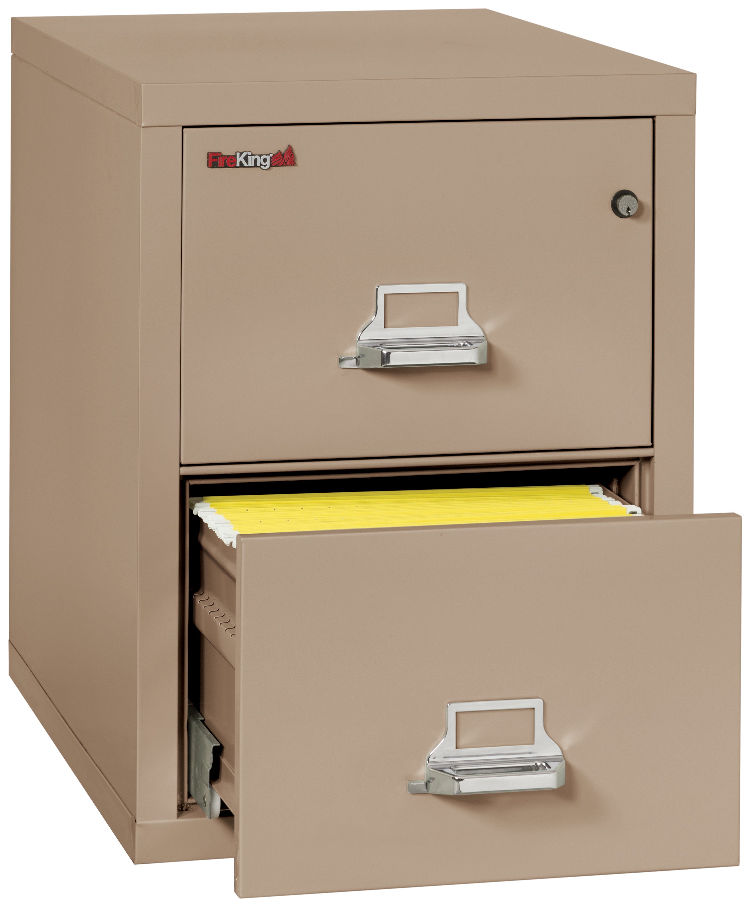 1 Hour Fire Resistant File Cabinet - 2 Drawer Legal 31" depth (Taupe)