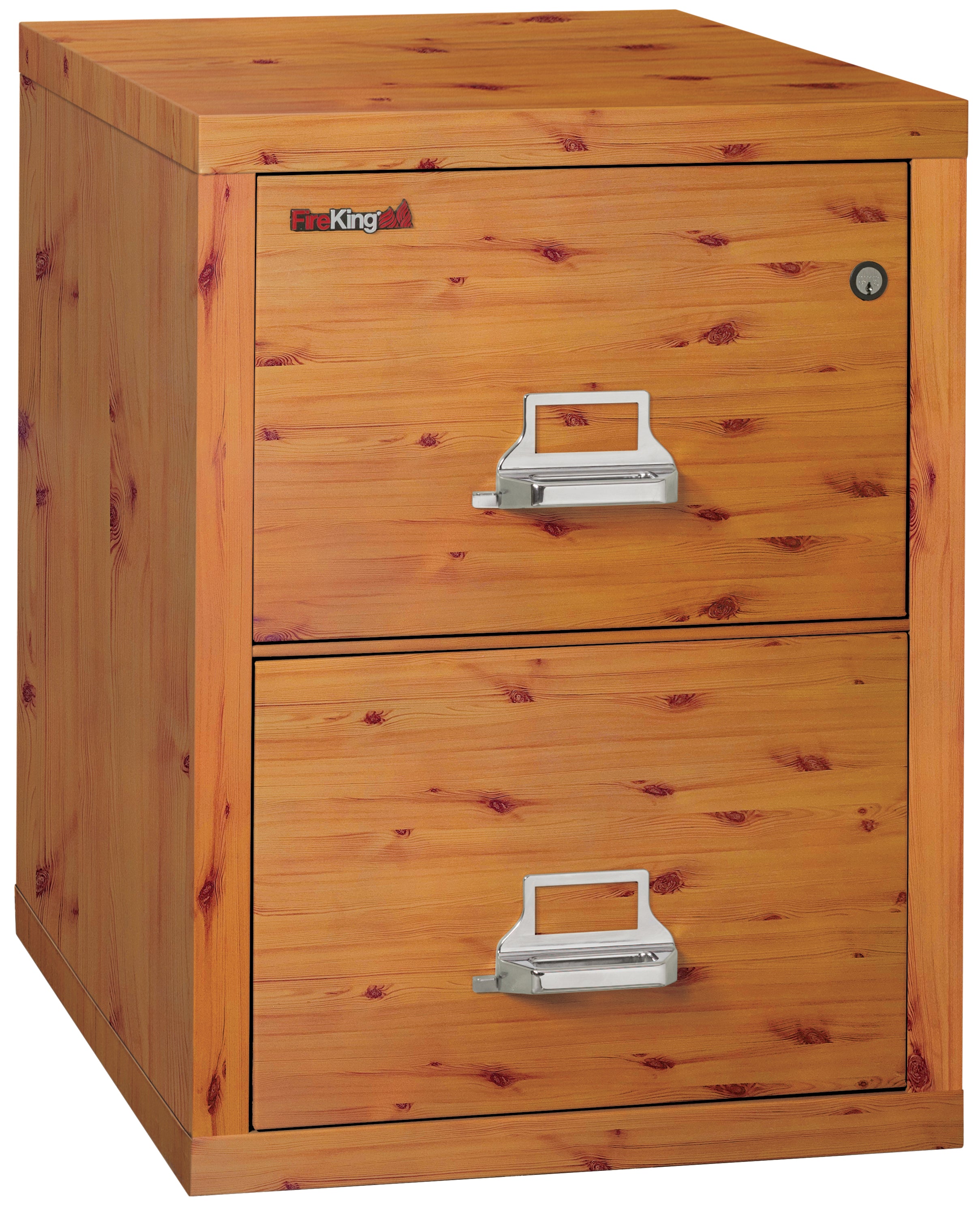 1 Hour Fire Resistant File Cabinet - 2 Drawer Legal 31" depth (Knotty Pine)
