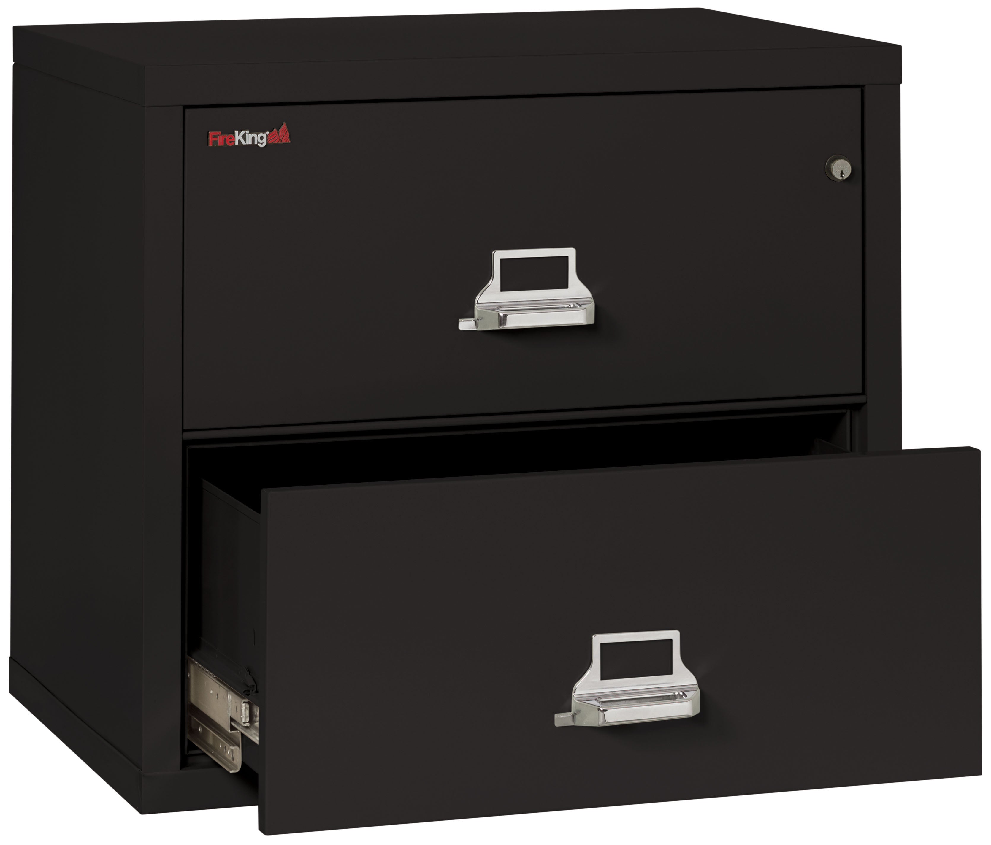 Fire Resistant File Cabinet - 2 Drawer Lateral 31" wide (Black)