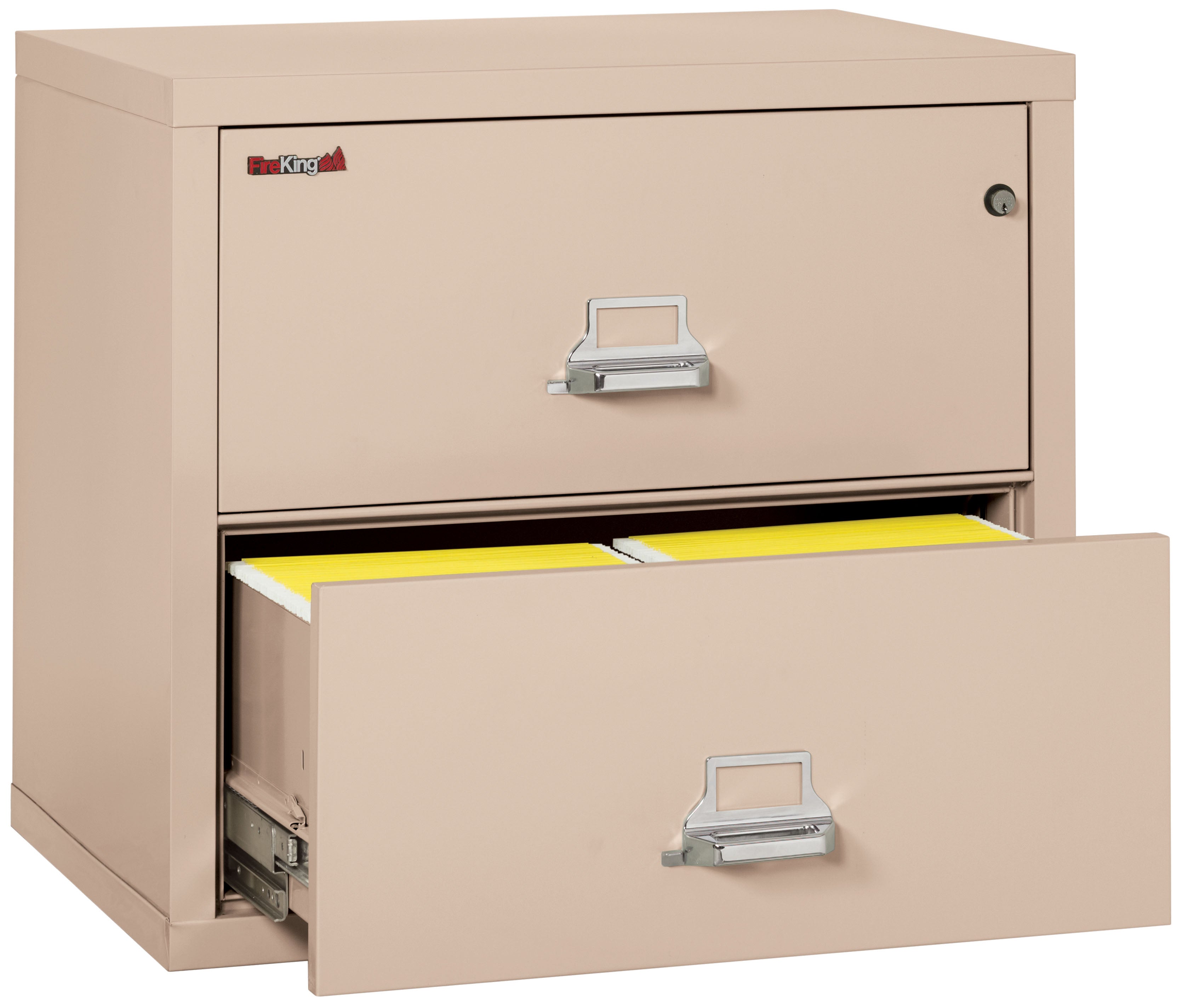 Fire Resistant File Cabinet - 2 Drawer Lateral 31" wide (Champagne)