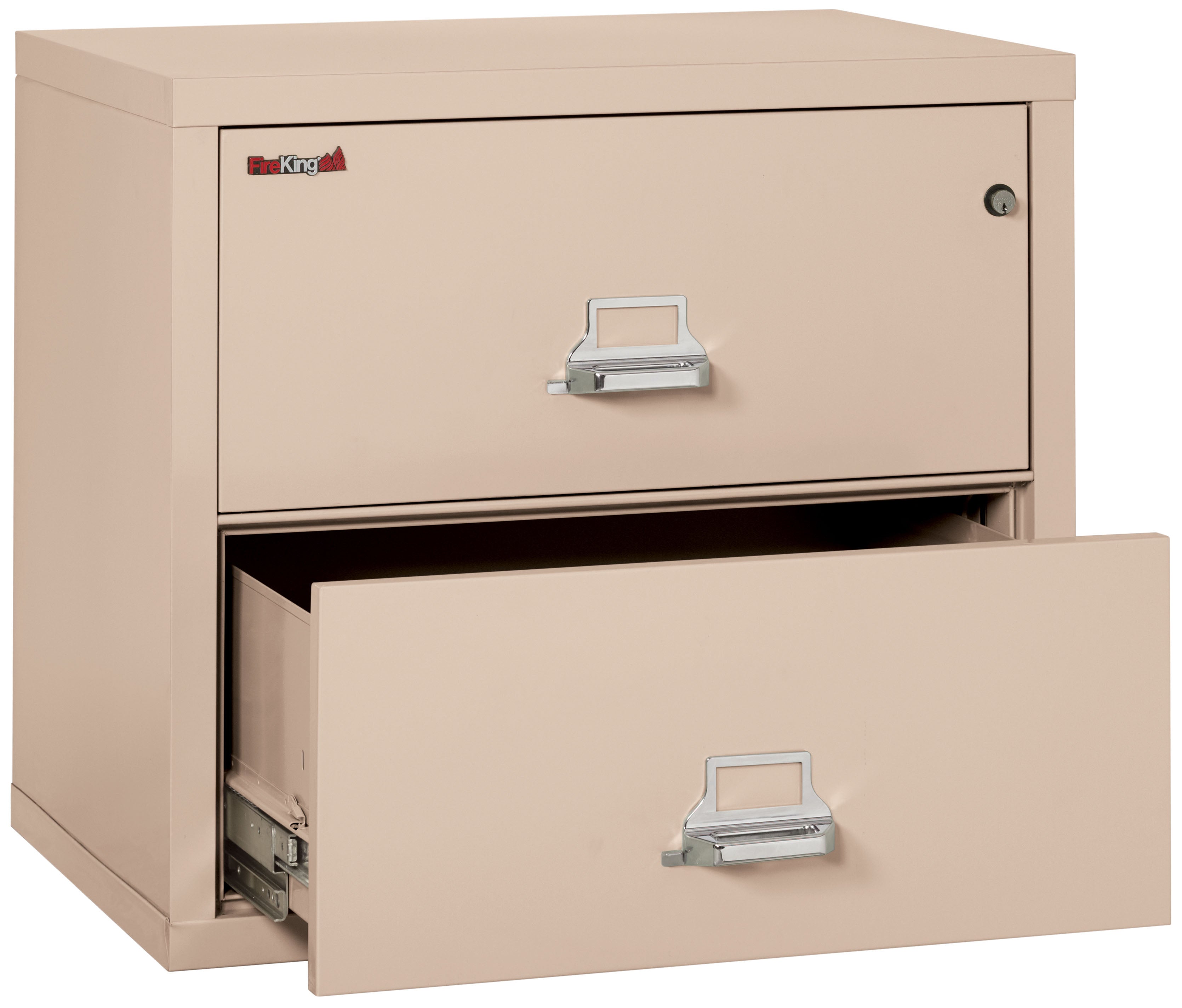 Fire Resistant File Cabinet - 2 Drawer Lateral 31" wide (Champagne)