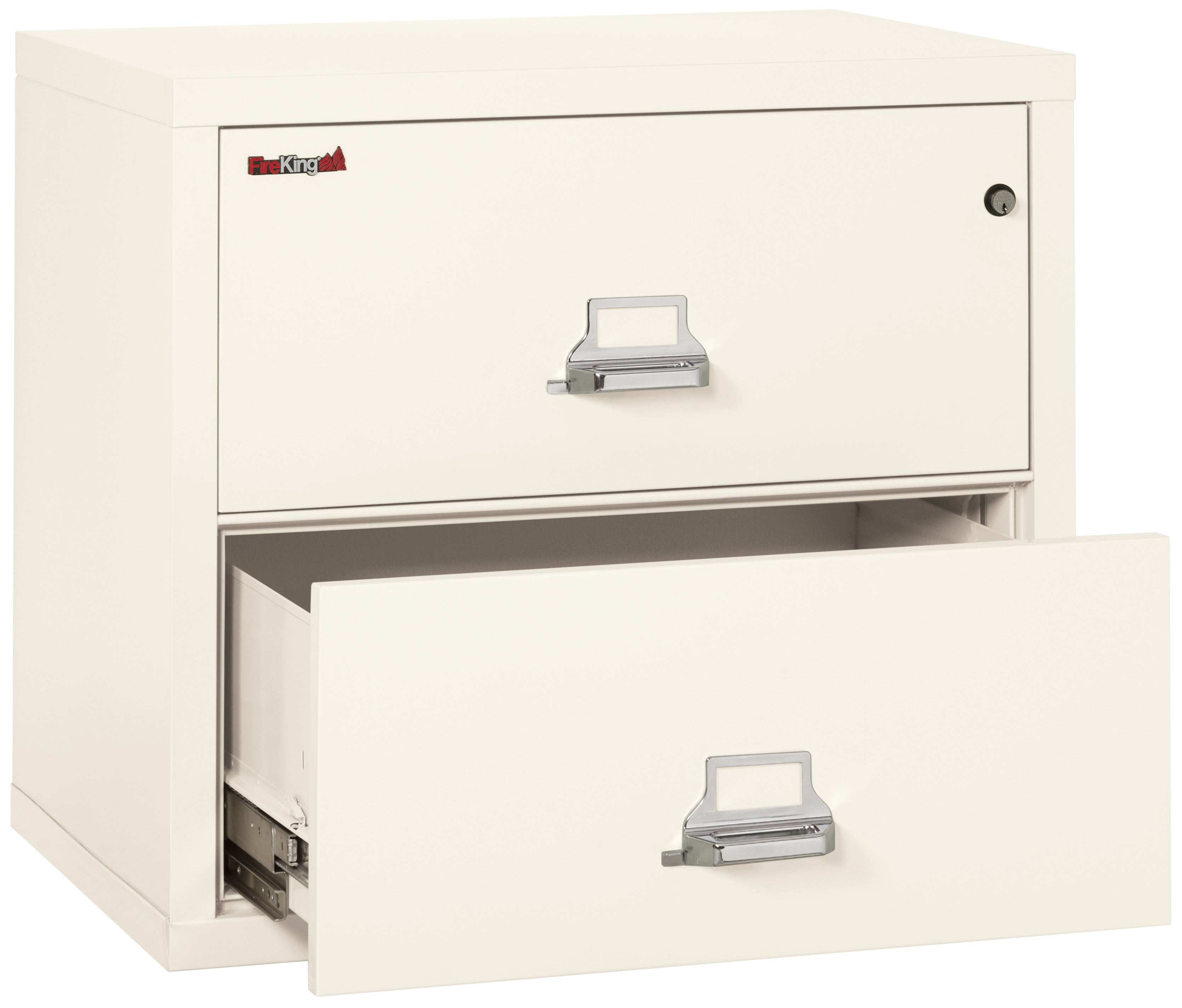 Fire Resistant File Cabinet - 2 Drawer Lateral 31" wide (Ivory White)