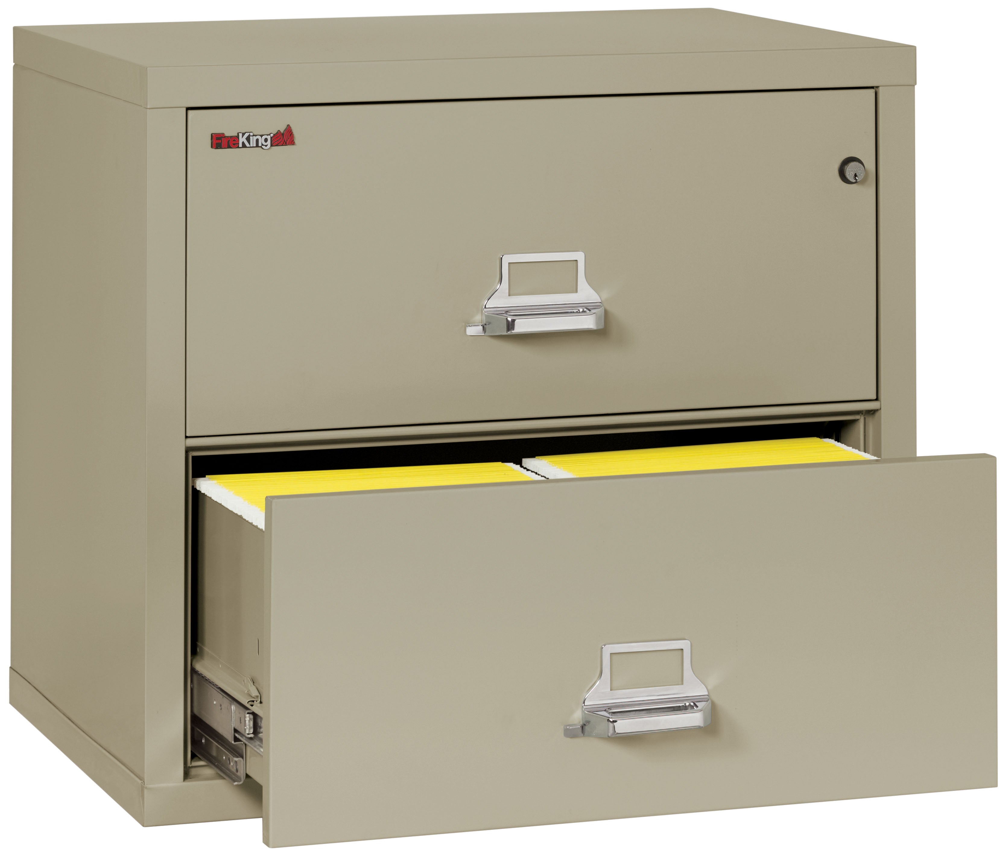 Fire Resistant File Cabinet - 2 Drawer Lateral 31" wide (Pewter)