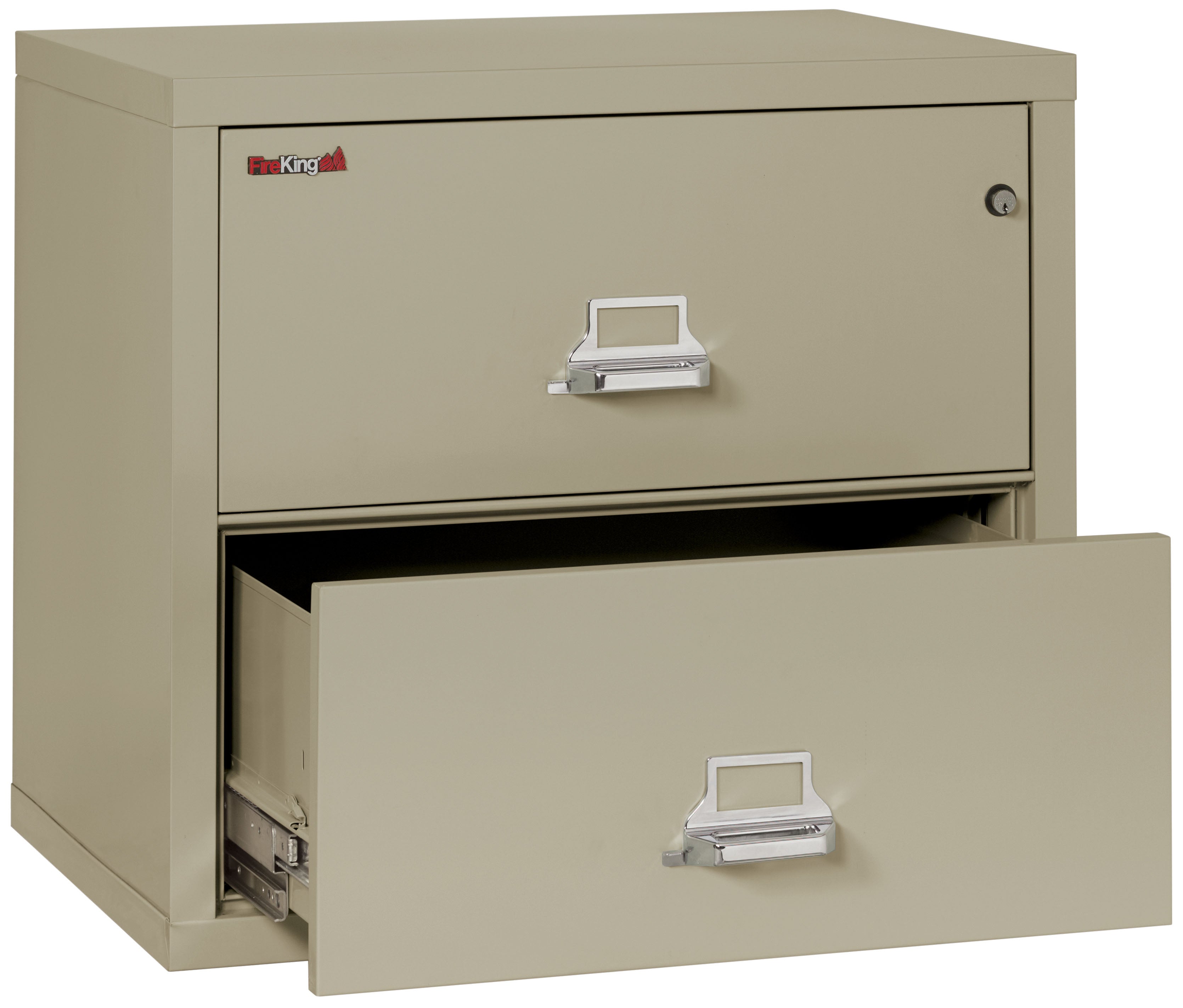 Fire Resistant File Cabinet - 2 Drawer Lateral 31" wide (Pewter)