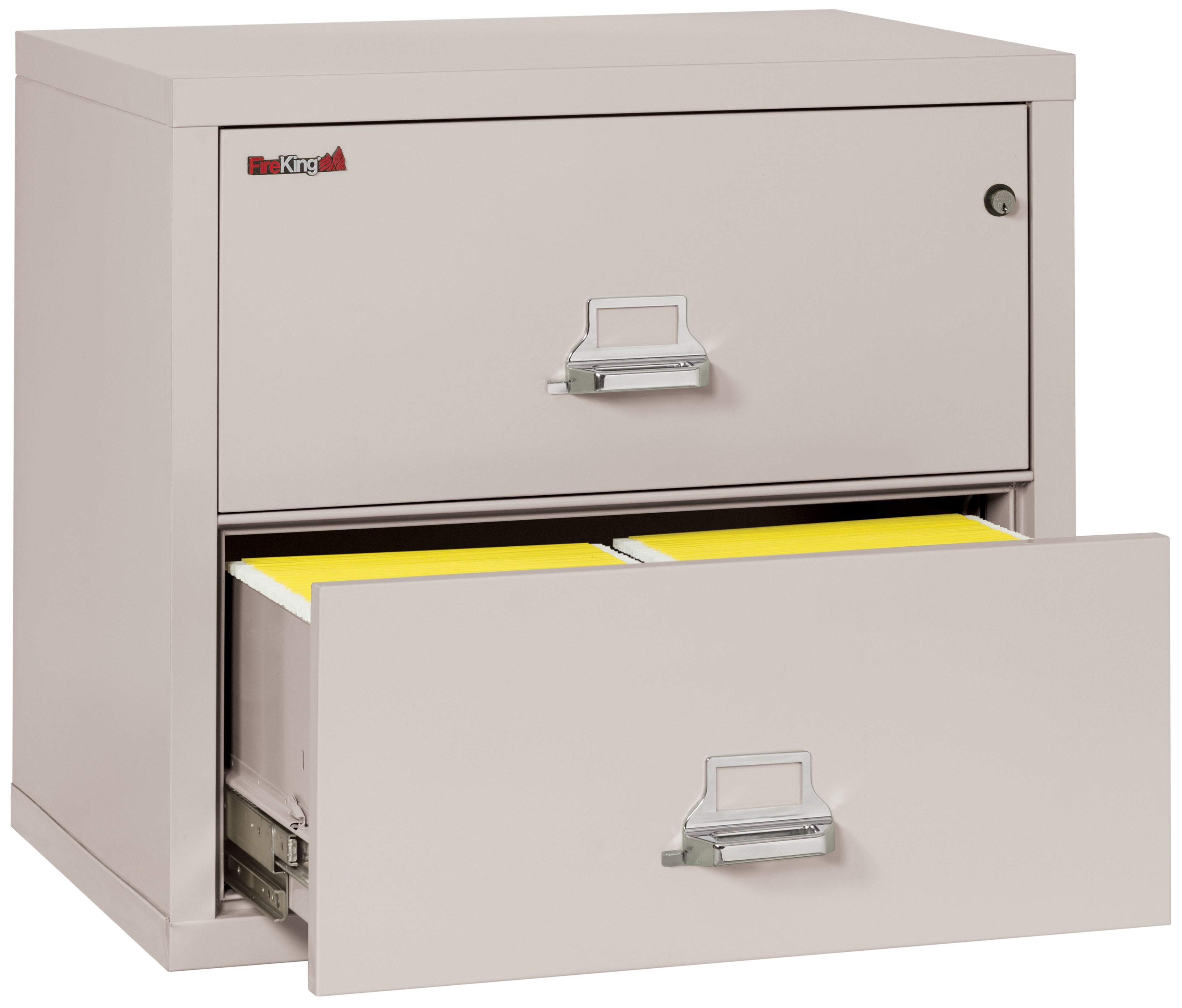 Fire Resistant File Cabinet - 2 Drawer Lateral 31" wide (Platinum)