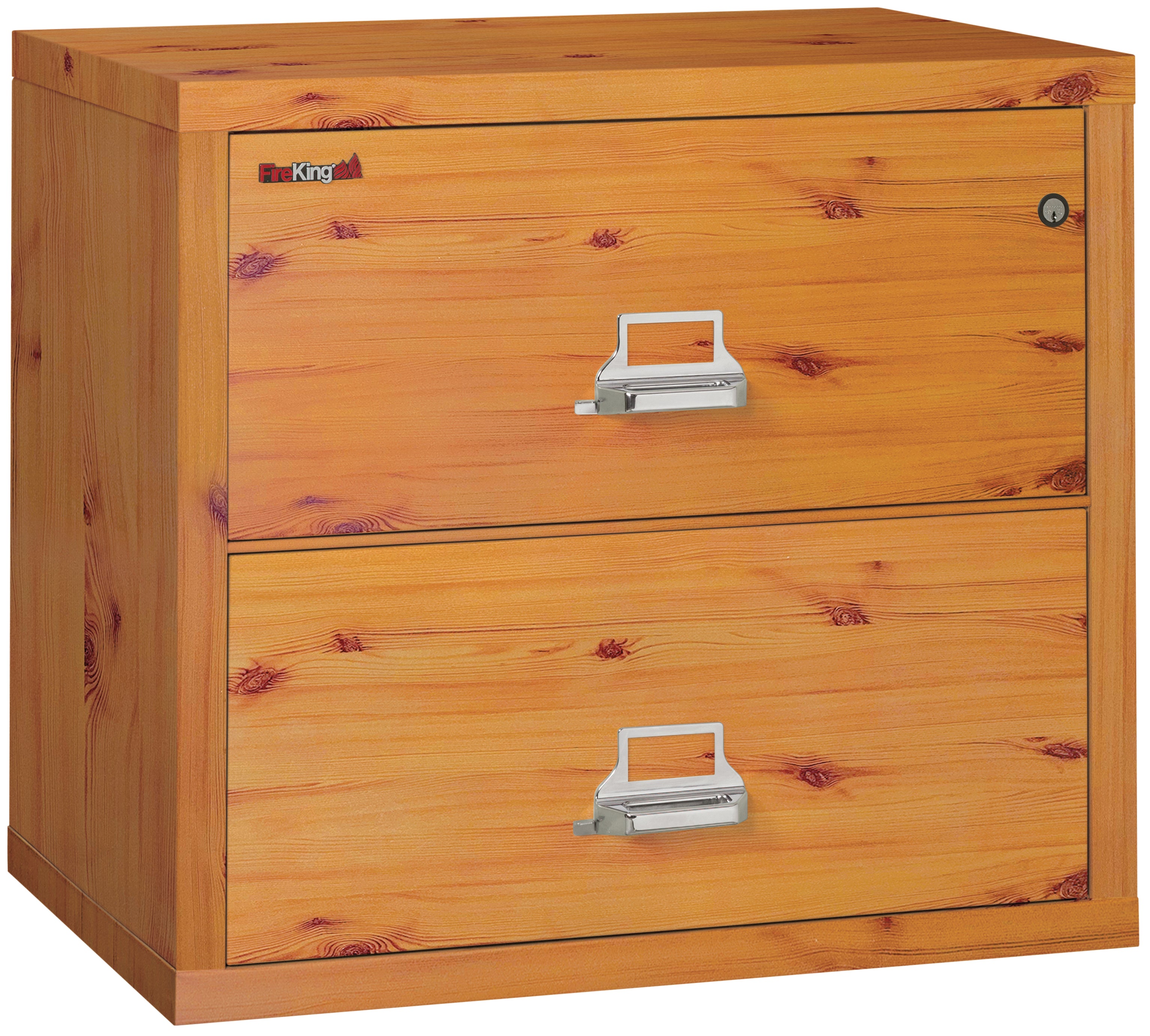 Fire Resistant File Cabinet - 2 Drawer Lateral 31" wide (Knotty Pine)