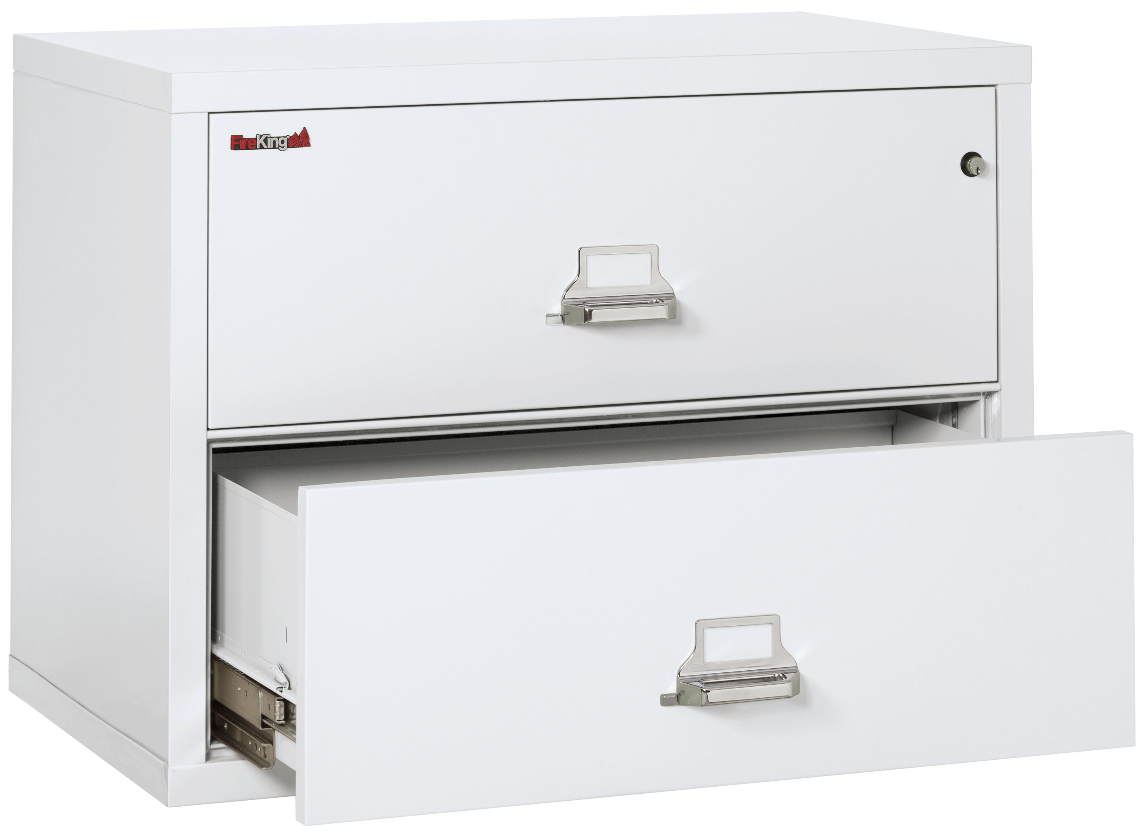 Fire Resistant File Cabinet - 2 Drawer Lateral 38" wide (Arctic White)
