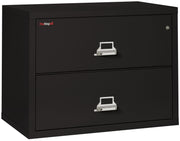 Fire Resistant File Cabinet - 2 Drawer Lateral 38" wide (Black)