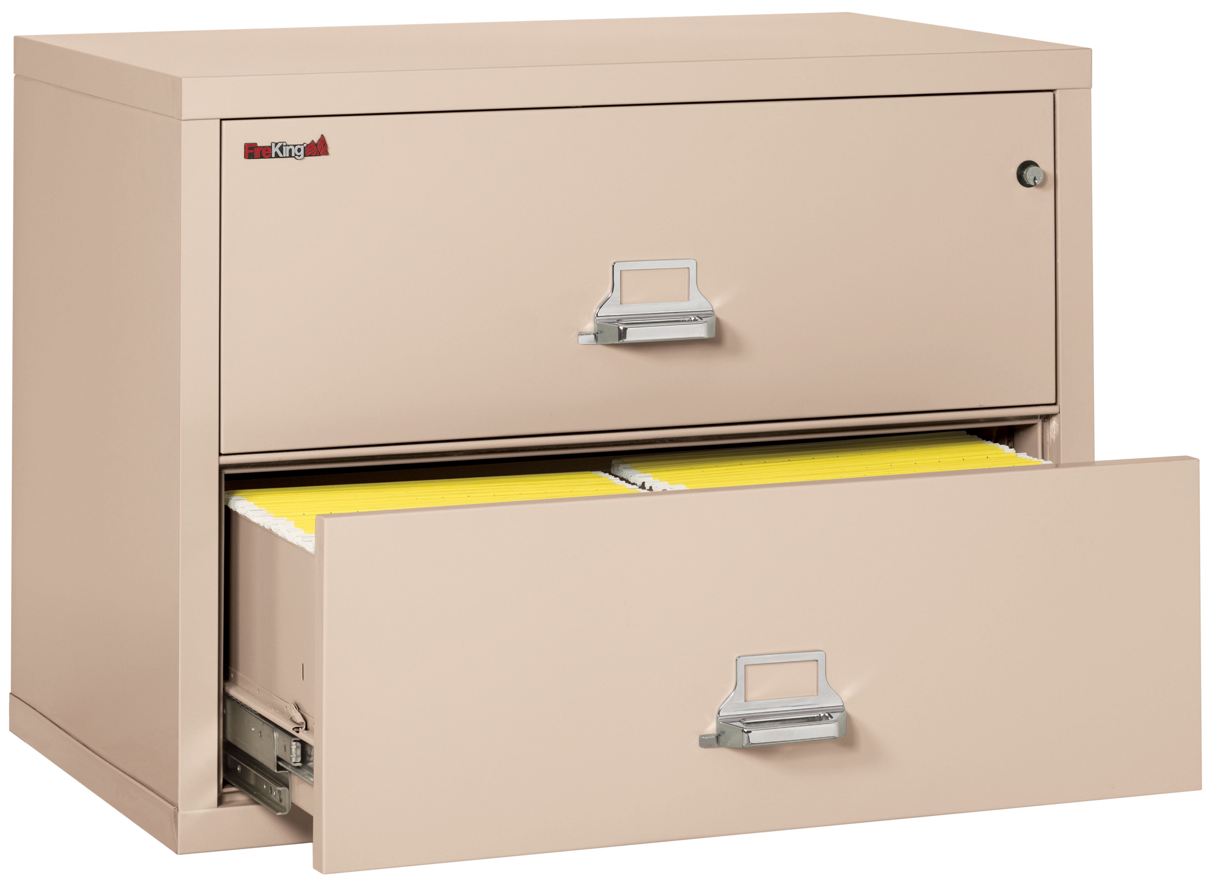 Fire Resistant File Cabinet - 2 Drawer Lateral 38" wide (Champagne)