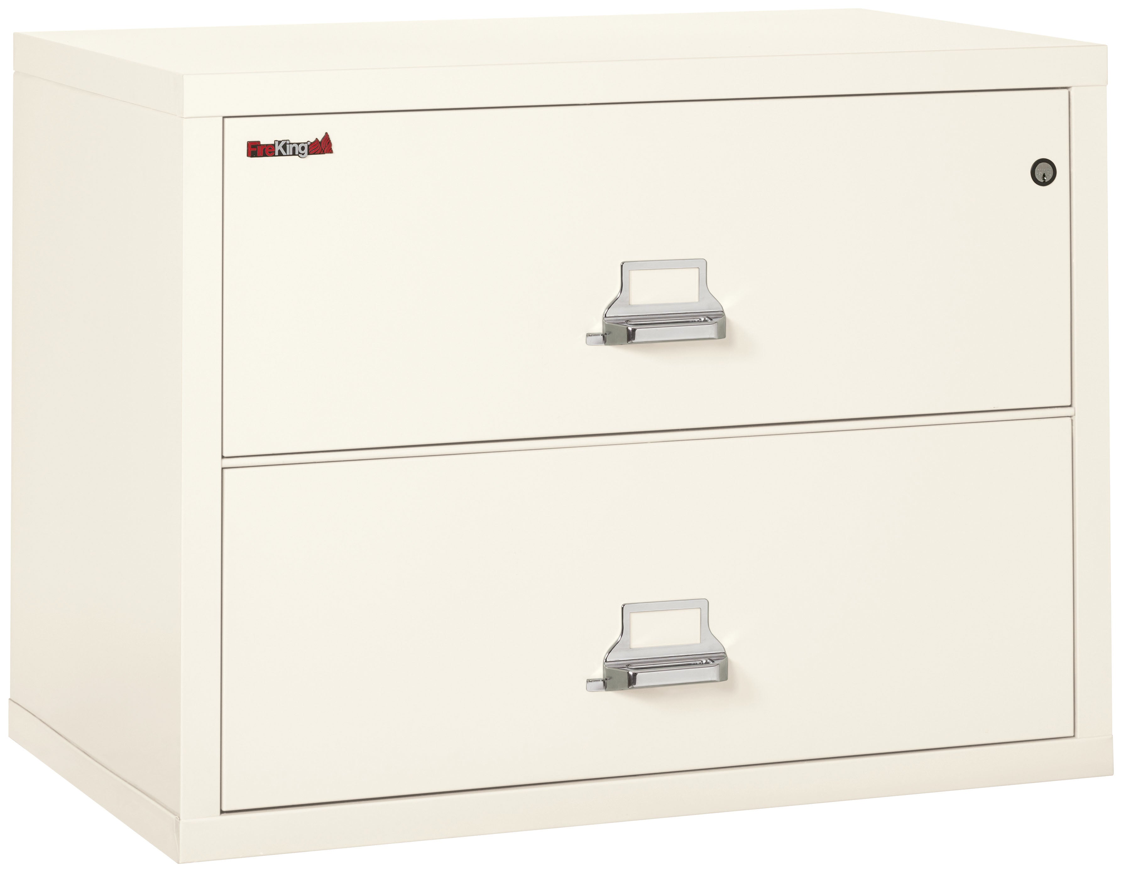 Fire Resistant File Cabinet - 2 Drawer Lateral 38" wide (Ivory White)