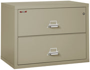 Fire Resistant File Cabinet - 2 Drawer Lateral 38" wide (Pewter)