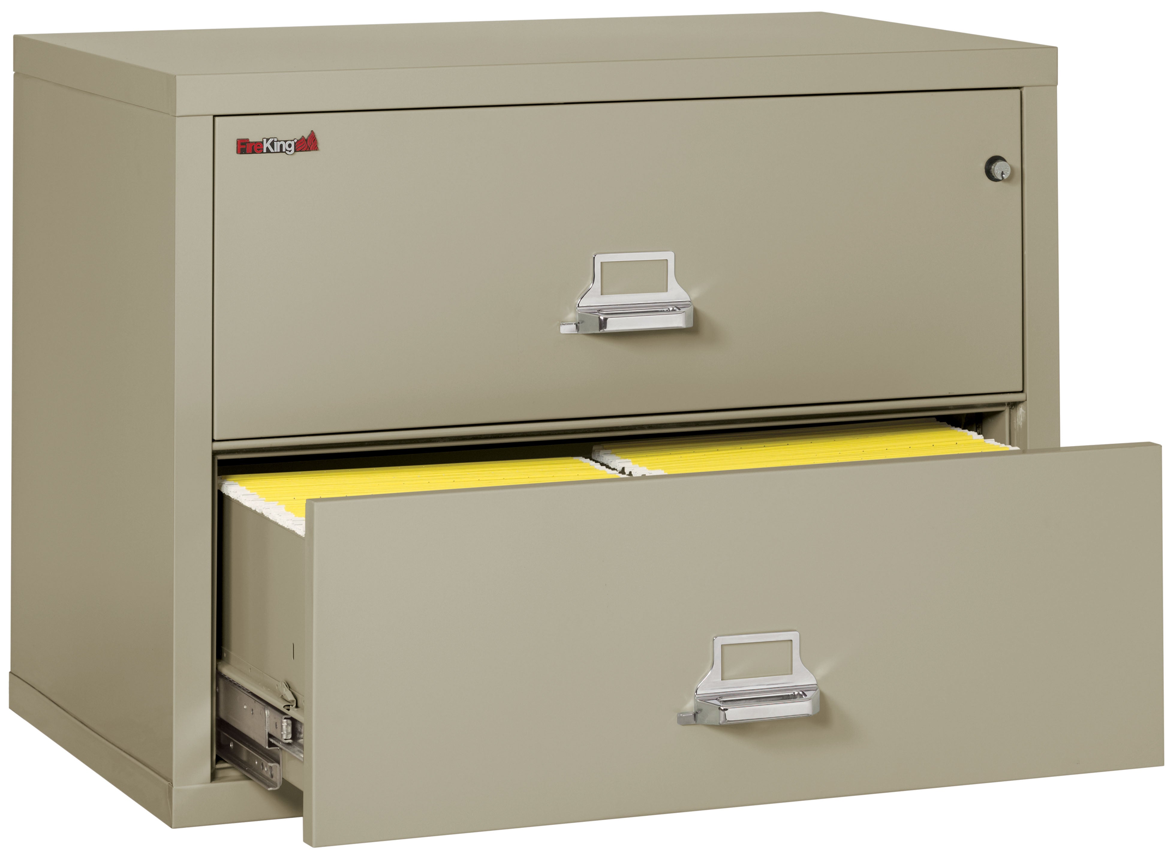 Fire Resistant File Cabinet - 2 Drawer Lateral 38" wide (Pewter)