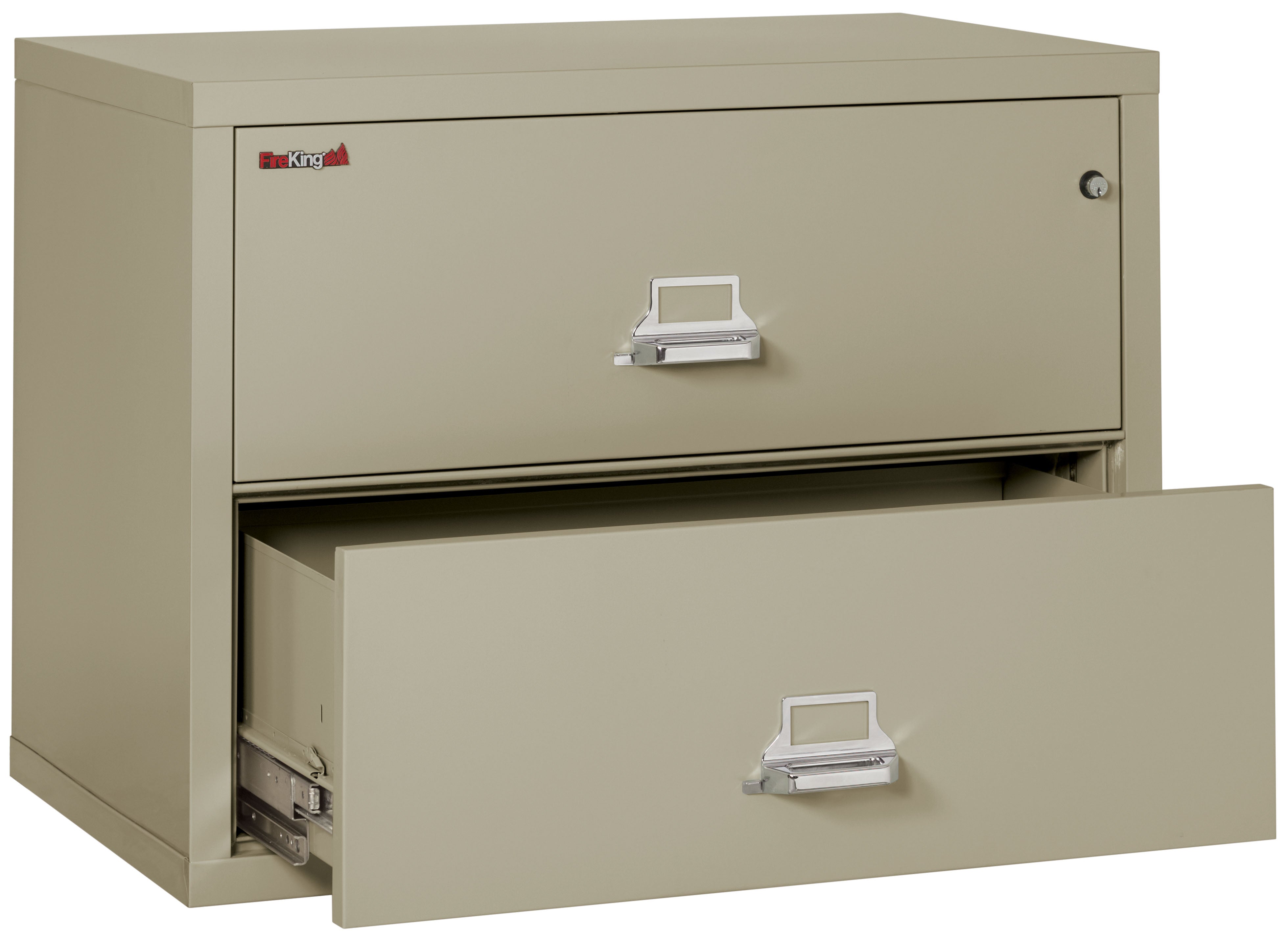 Fire Resistant File Cabinet - 2 Drawer Lateral 38" wide (Pewter)