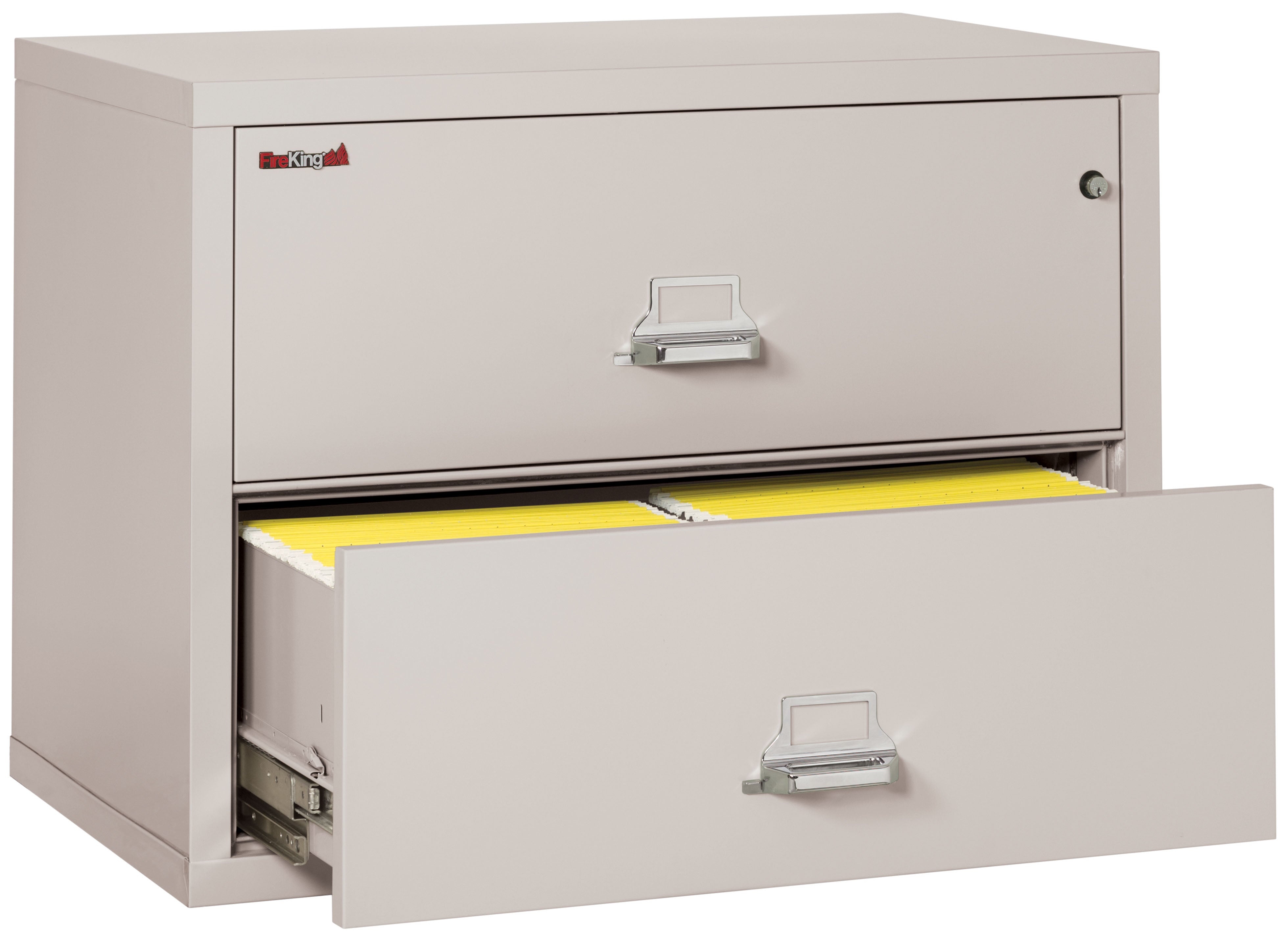 Fire Resistant File Cabinet - 2 Drawer Lateral 38" wide (Platinum)