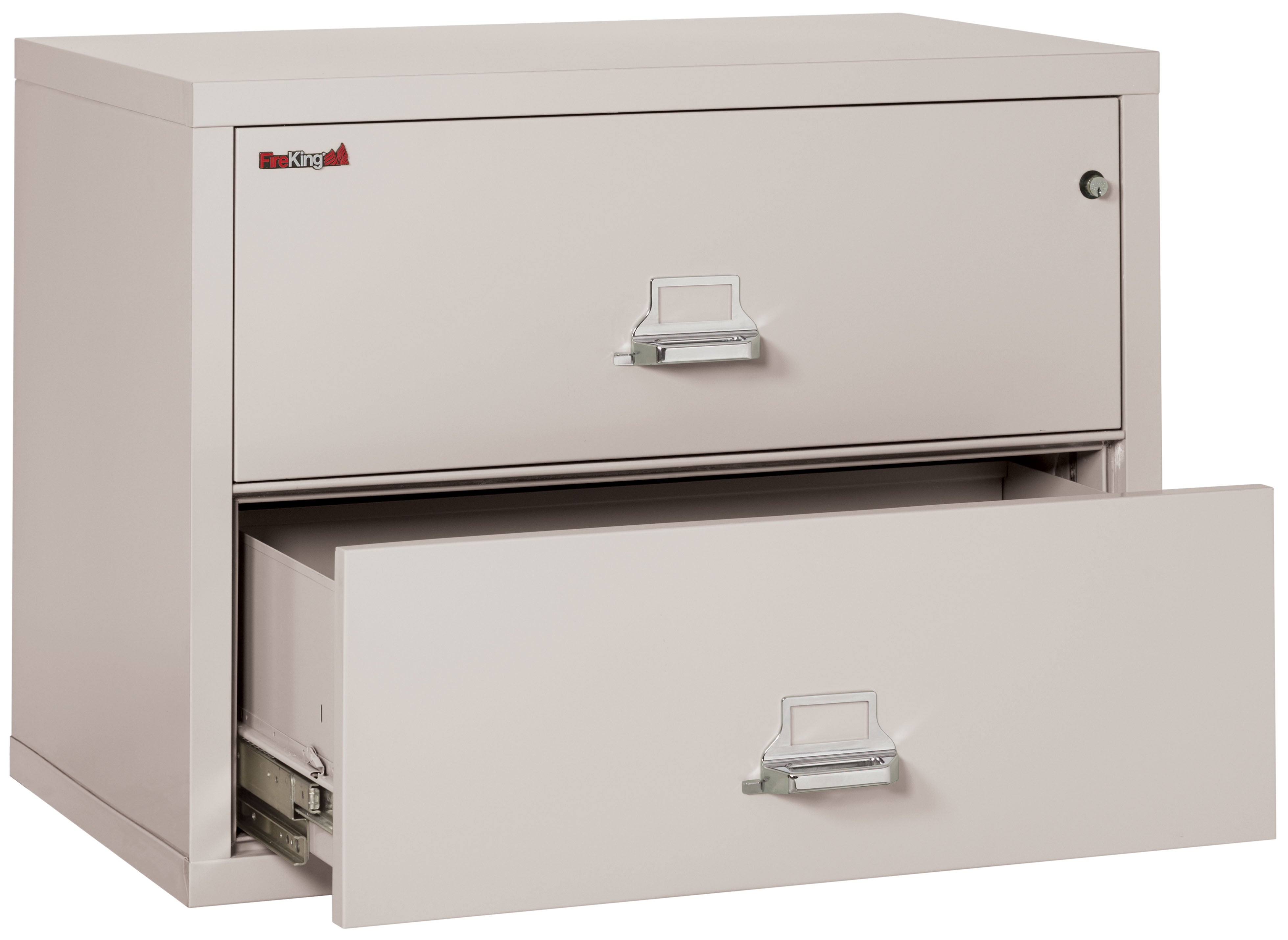 Fire Resistant File Cabinet - 2 Drawer Lateral 38" wide (Platinum)