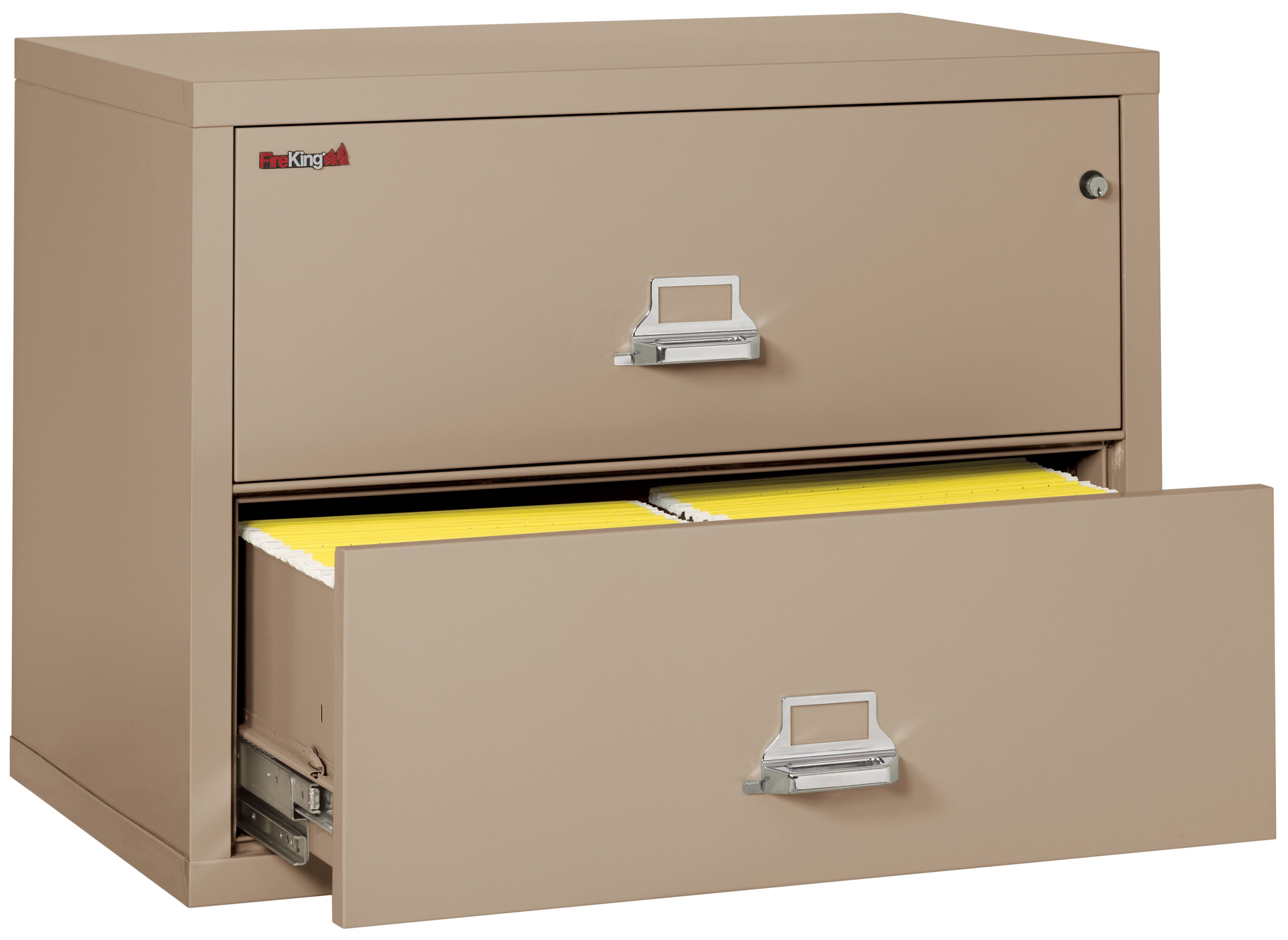 Fire Resistant File Cabinet - 2 Drawer Lateral 38" wide (Taupe)