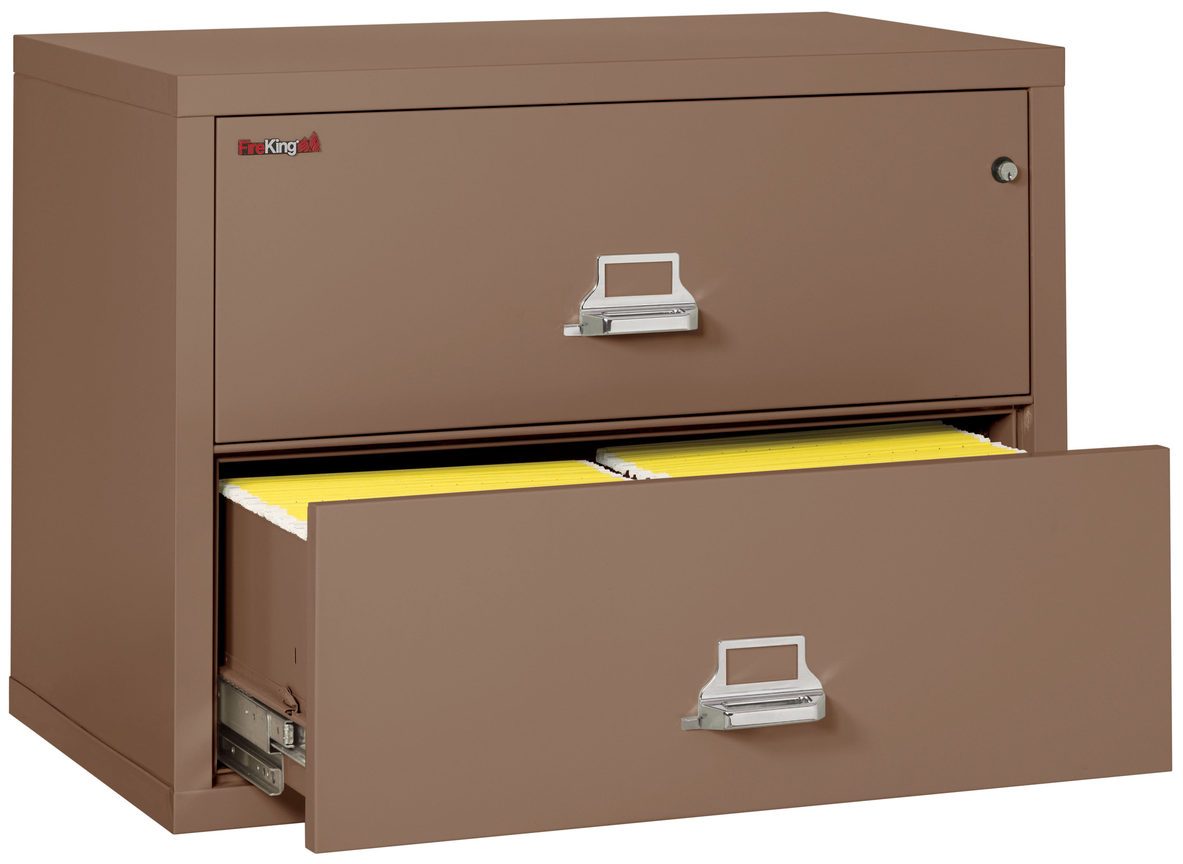 Fire Resistant File Cabinet - 2 Drawer Lateral 38" wide (Tan)