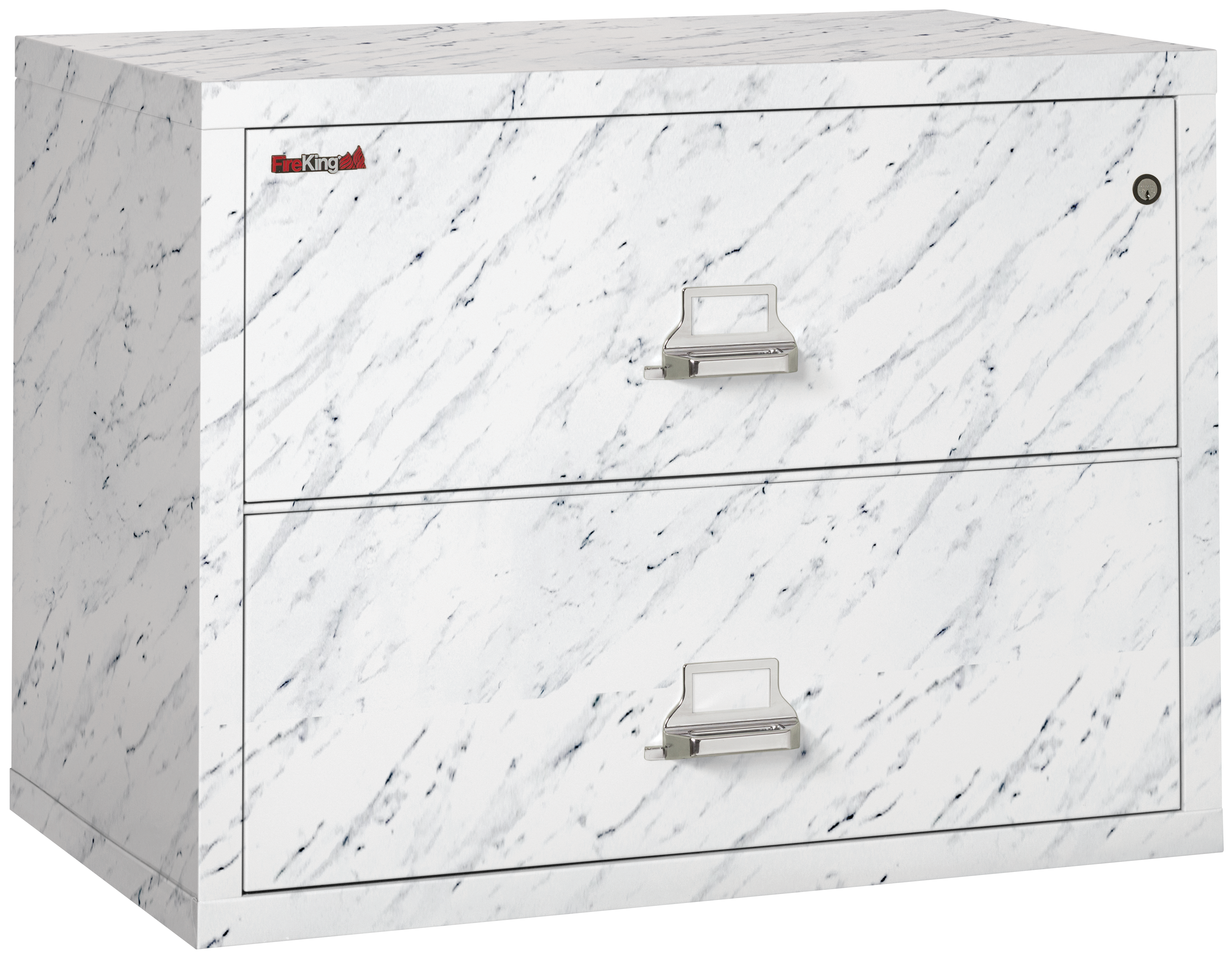 Fire Resistant File Cabinet - 2 Drawer Lateral 38" wide (Calcutta Marble)