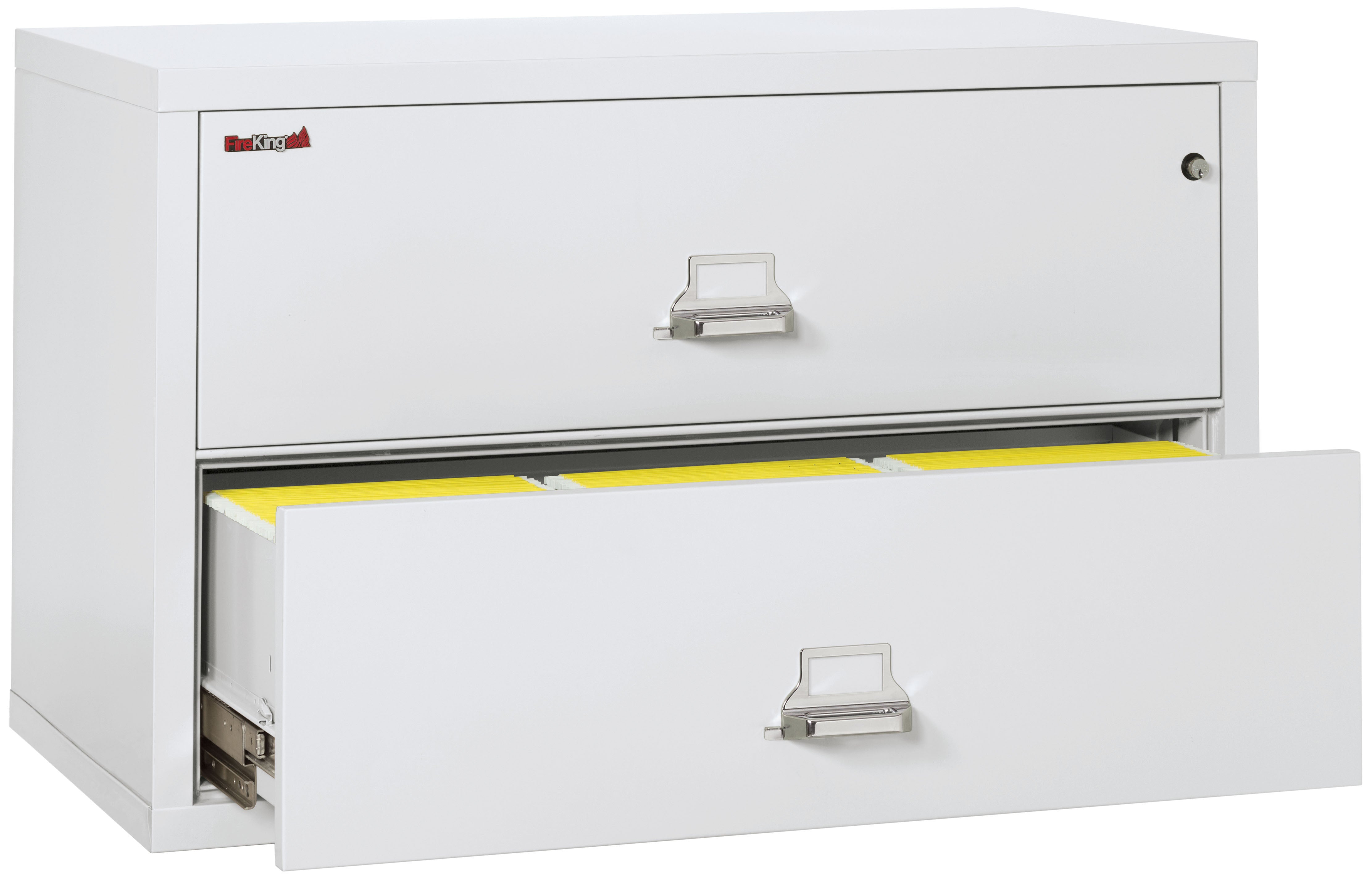 Fire Resistant File Cabinet - 2 Drawer Lateral 44" wide (Arctic White)