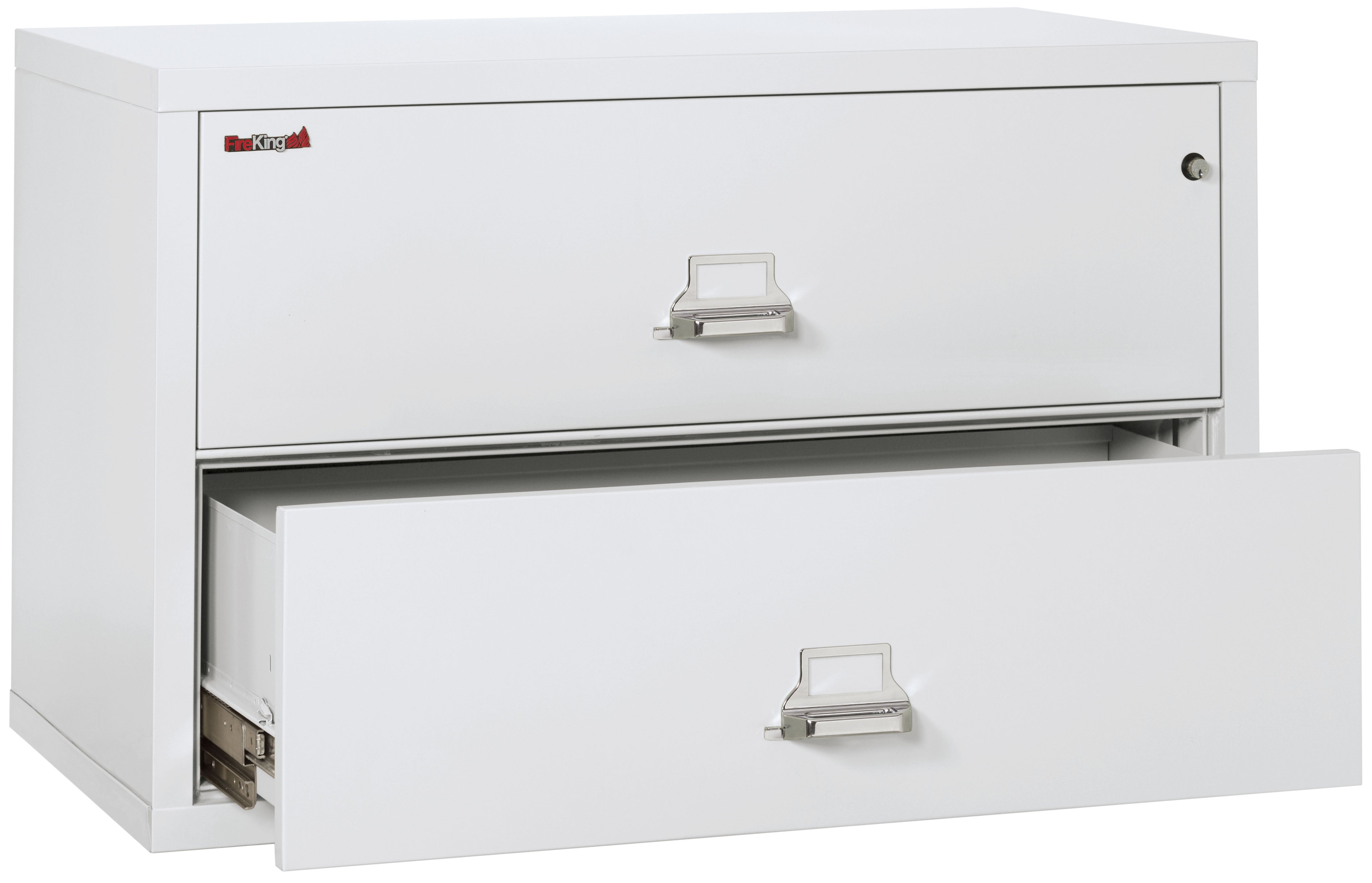 Fire Resistant File Cabinet - 2 Drawer Lateral 44" wide (Arctic White)