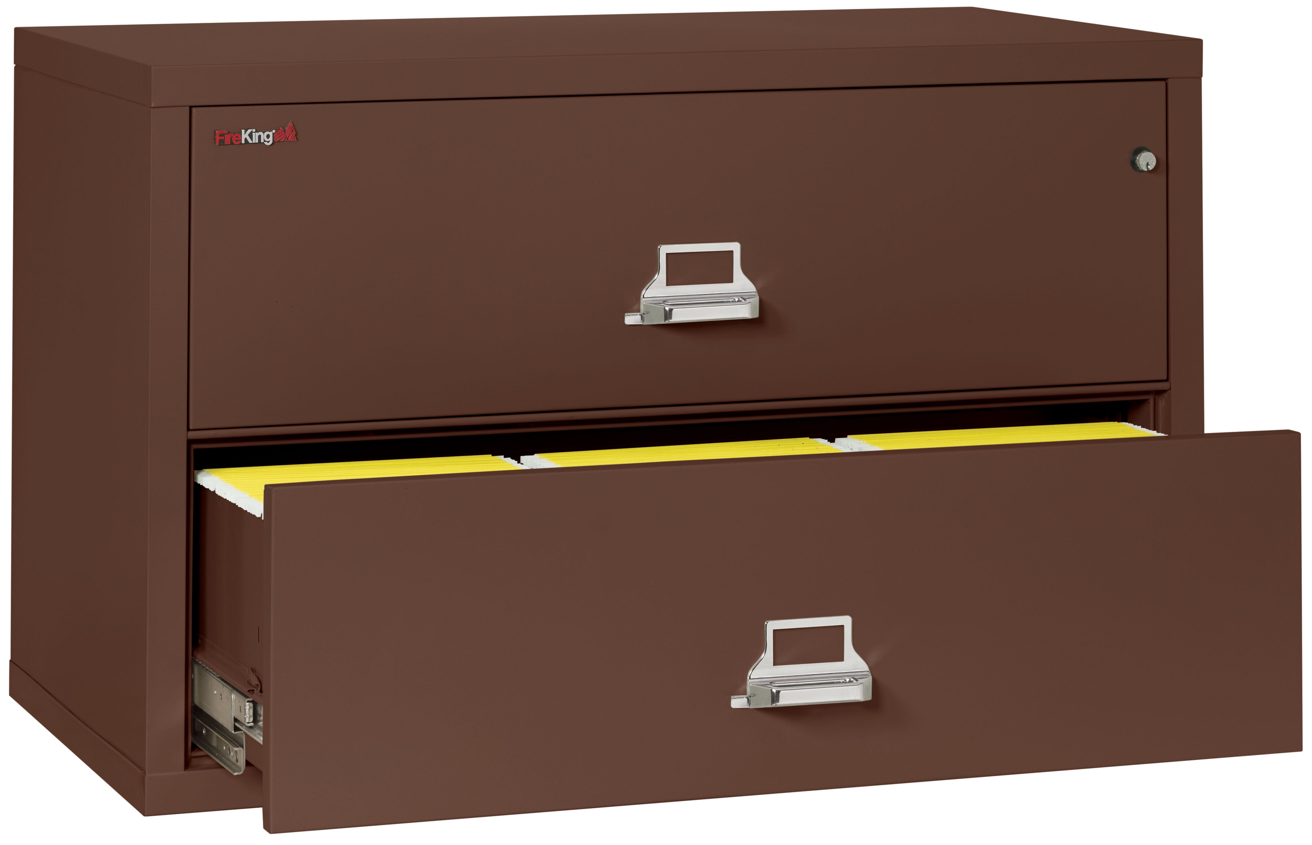 Fire Resistant File Cabinet - 2 Drawer Lateral 44" wide (Brown)