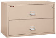 Fire Resistant File Cabinet - 2 Drawer Lateral 44" wide (Champagne)