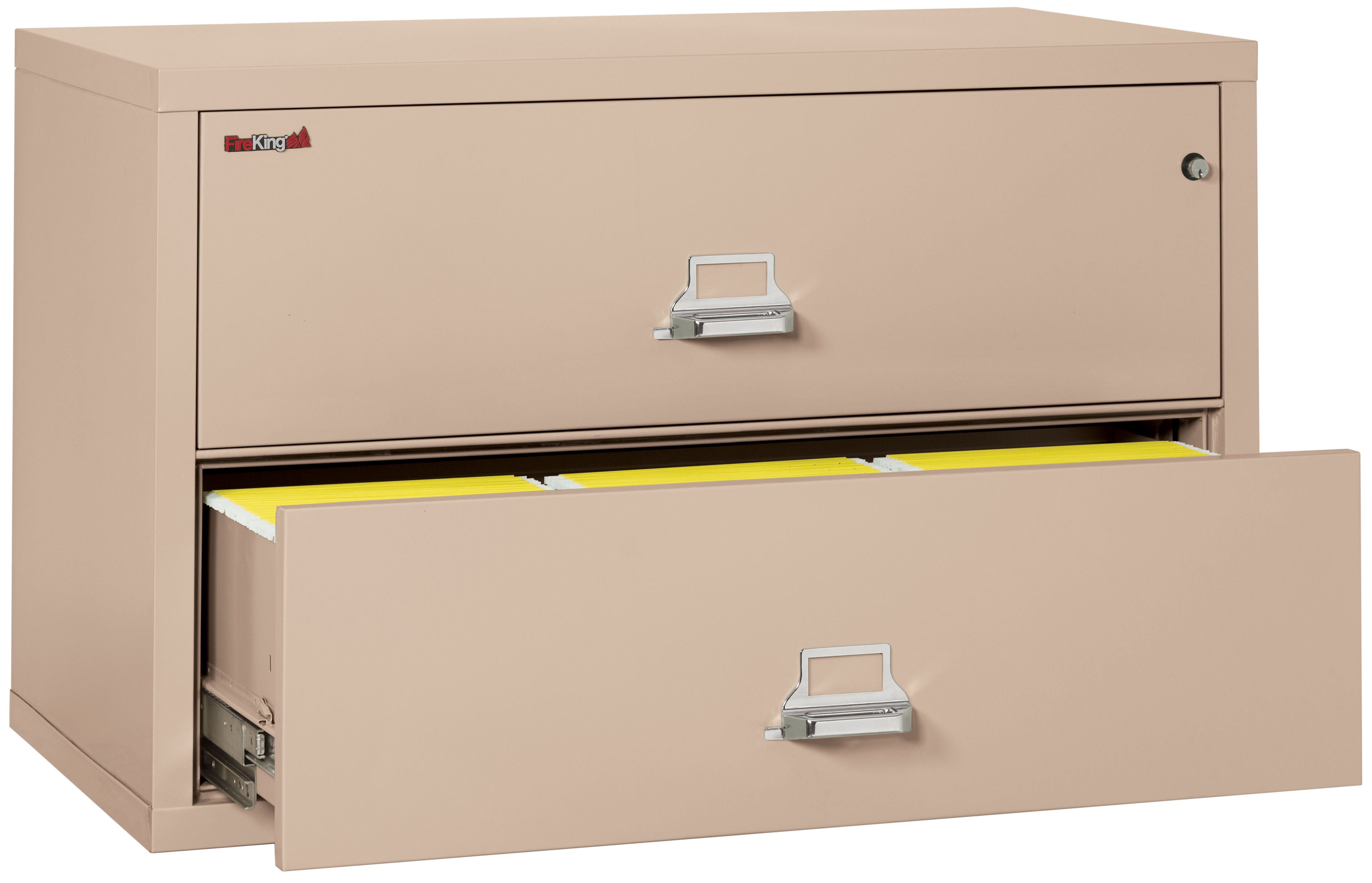 Fire Resistant File Cabinet - 2 Drawer Lateral 44" wide (Champagne)